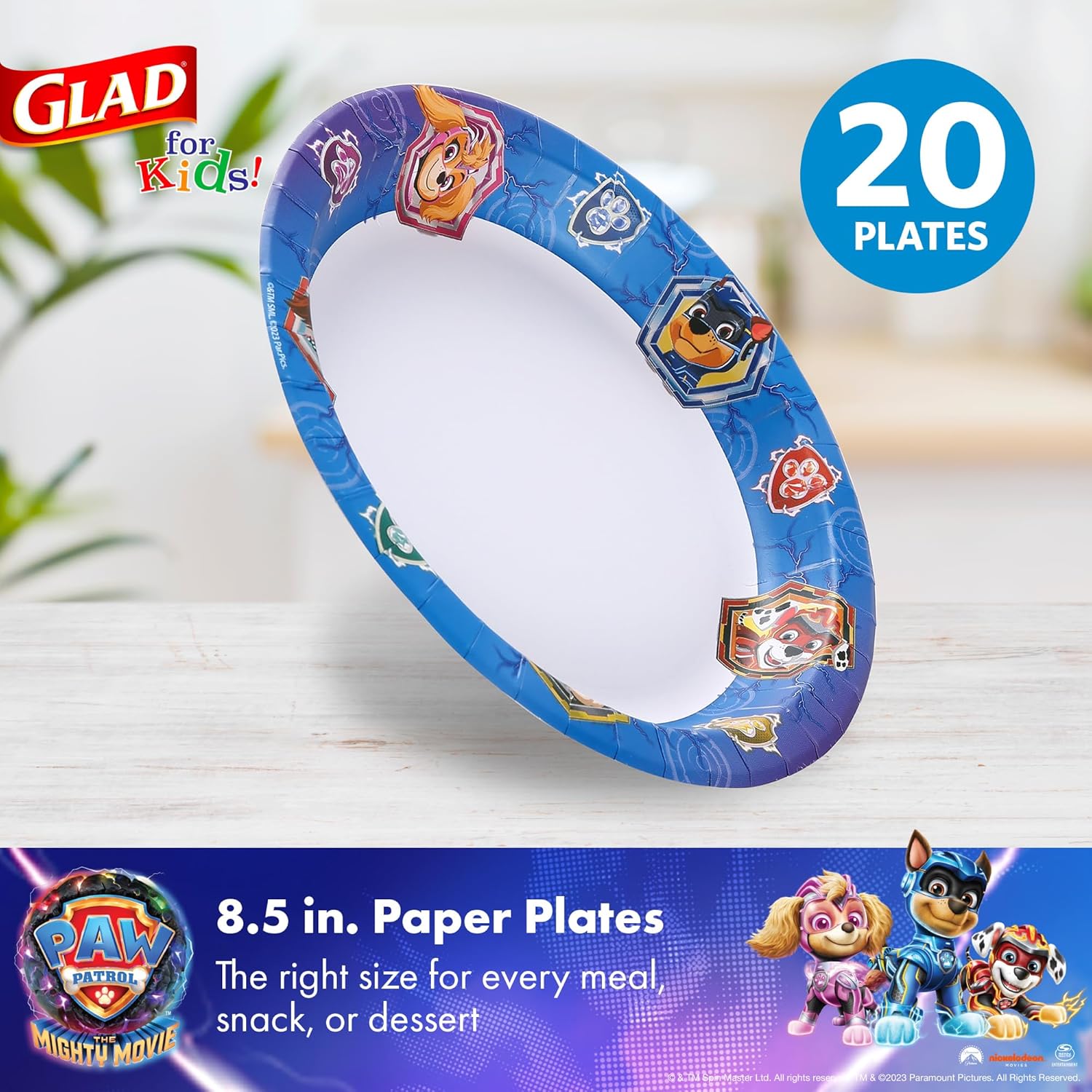 Glad for Kids PAW Patrol Paper Plates 20 Count