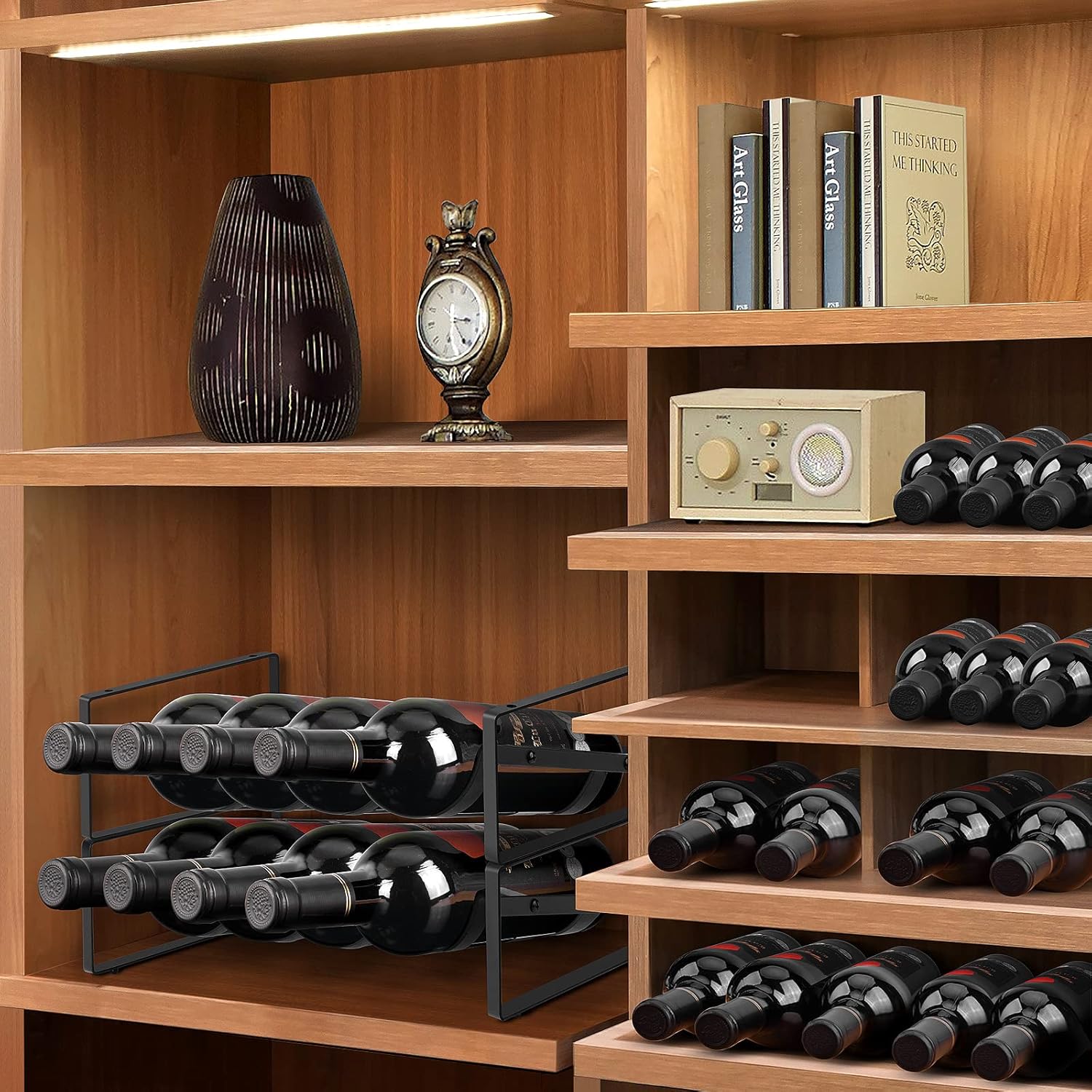 PAFISH 2 Tier Wine Rack for Kitchen Bar Pantry 1
