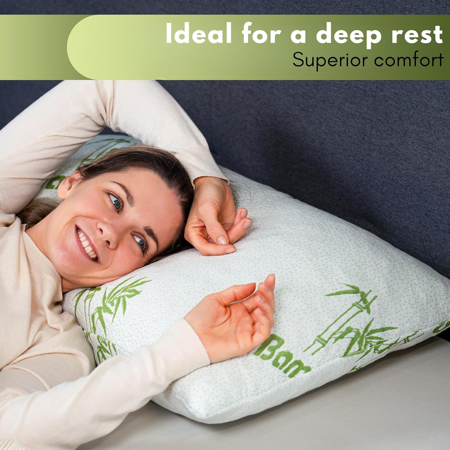 Tranquiluxe Adjustable Memory Foam Pillow with Cooling Design