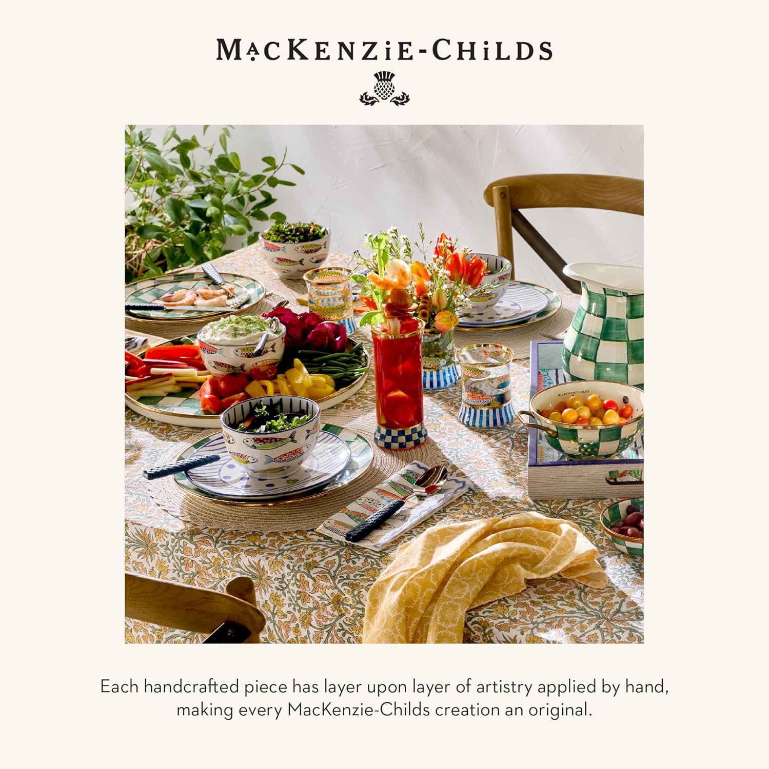 MACKENZIE-CHILDS Go Fish Dinner Napkins