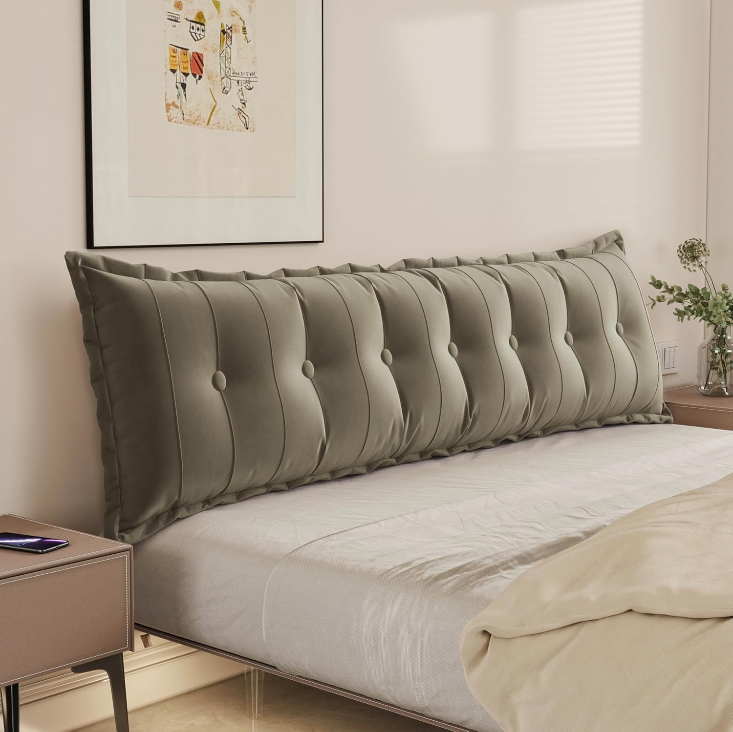 WOWMAX Rectangular Back Support Pillow for Bed Reading and Daybed
