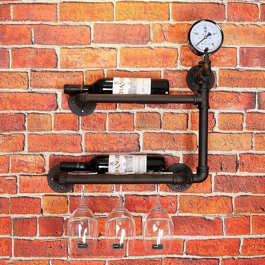 Pimex Vintage Industrial Wall-Mounted Wine Rack