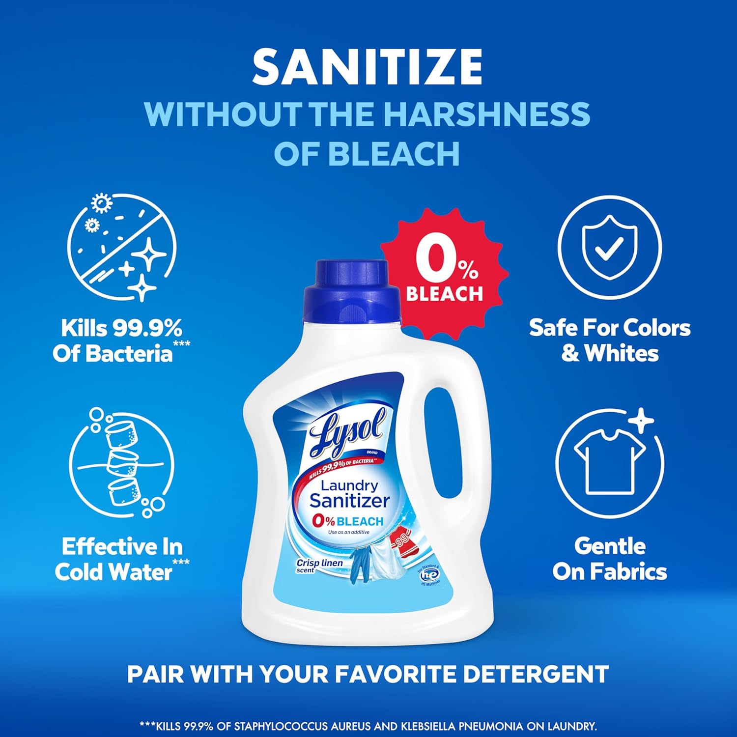 Lysol Disinfectant Laundry Sanitizer 90 Fl Oz