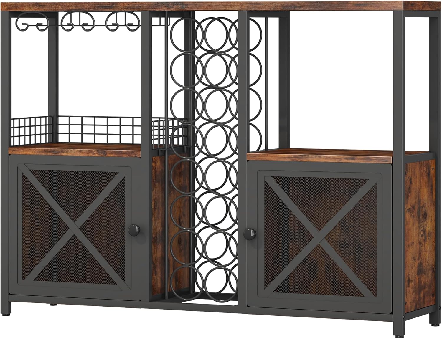 Homeiju Mini Bars Wooden Coffee Cabinet Modern