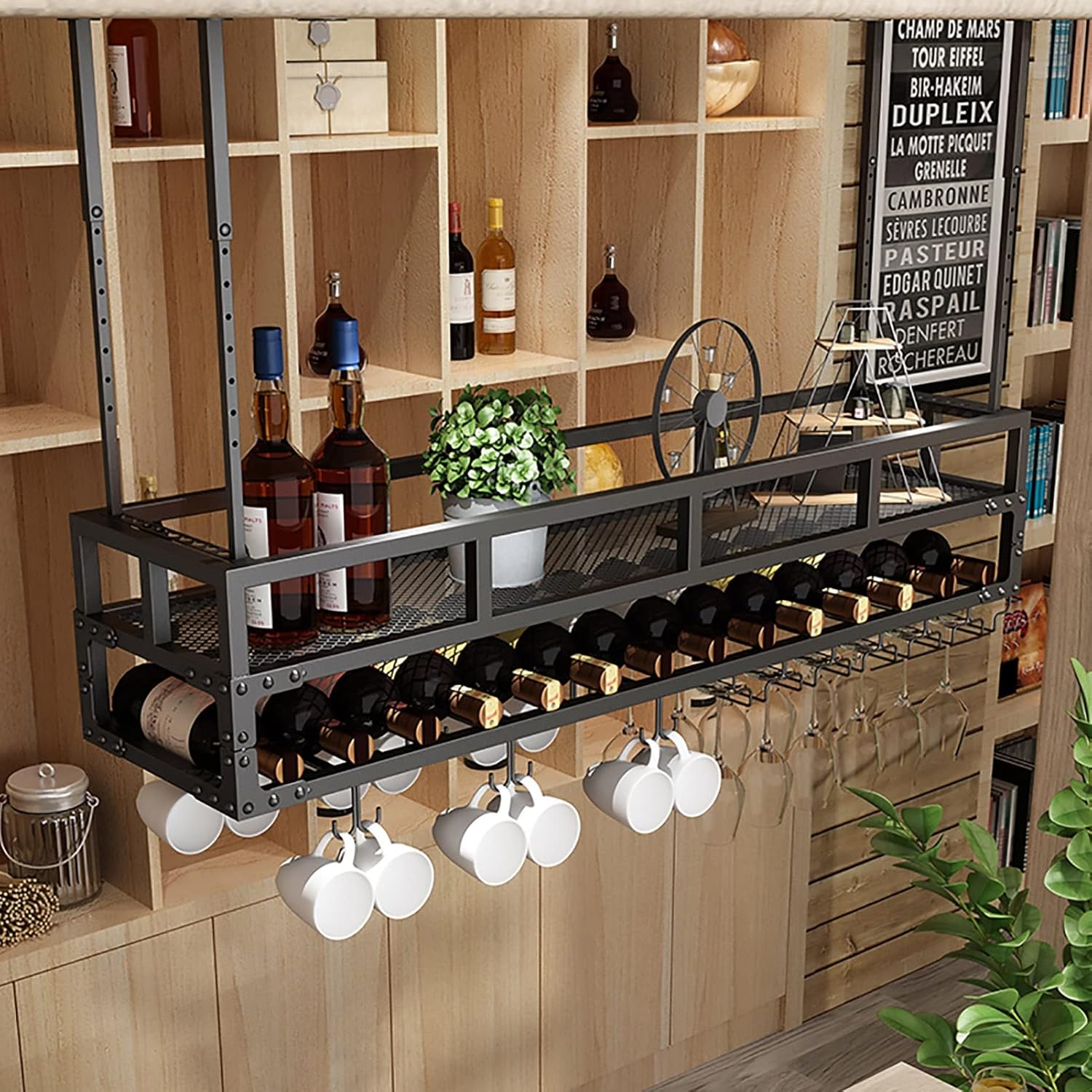 ZJDYDY Adjustable Iron Wine Rack Holder