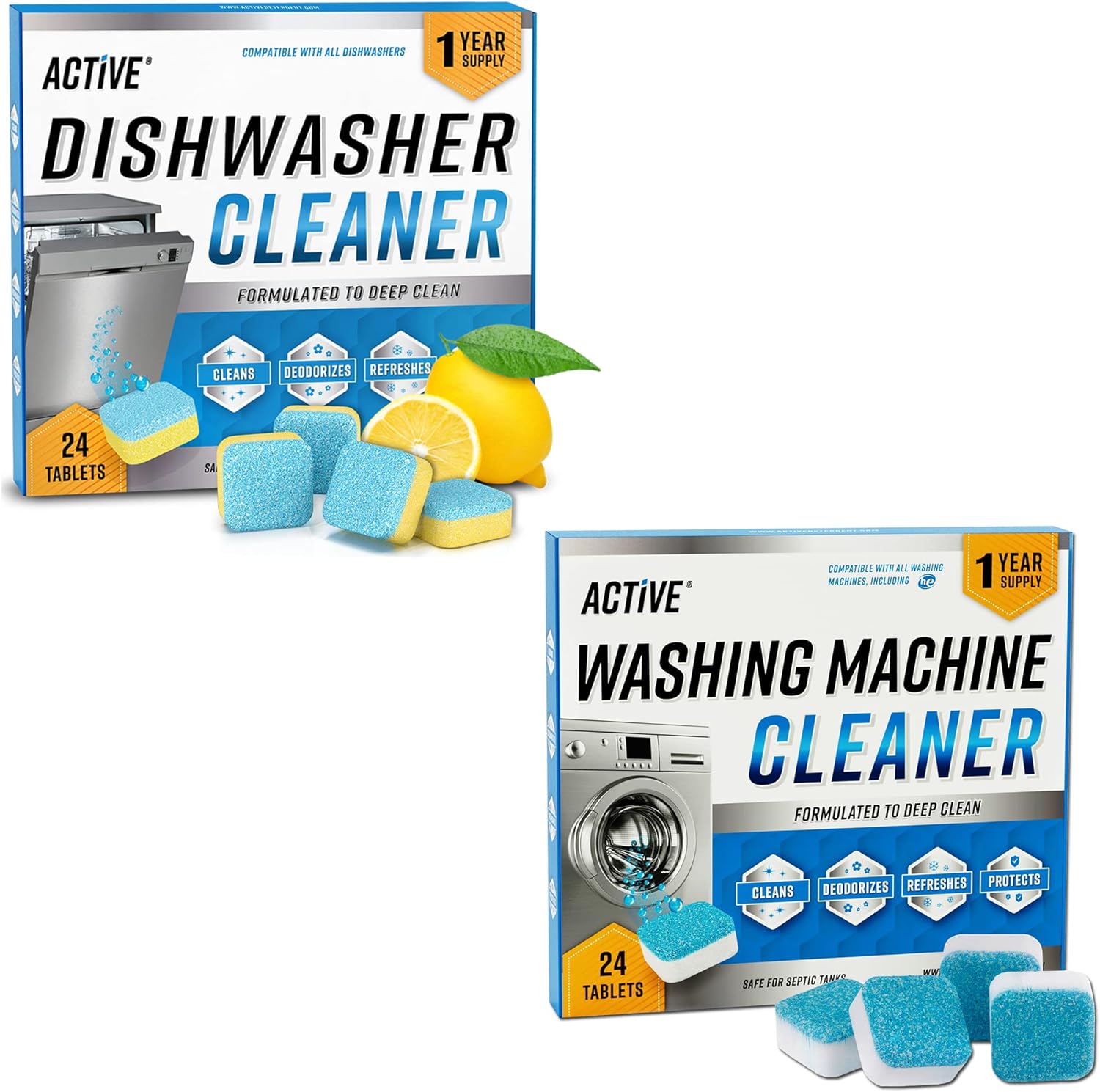ACTIVE Cleaning Tablets Bundle - 48 Count for Yearly Use