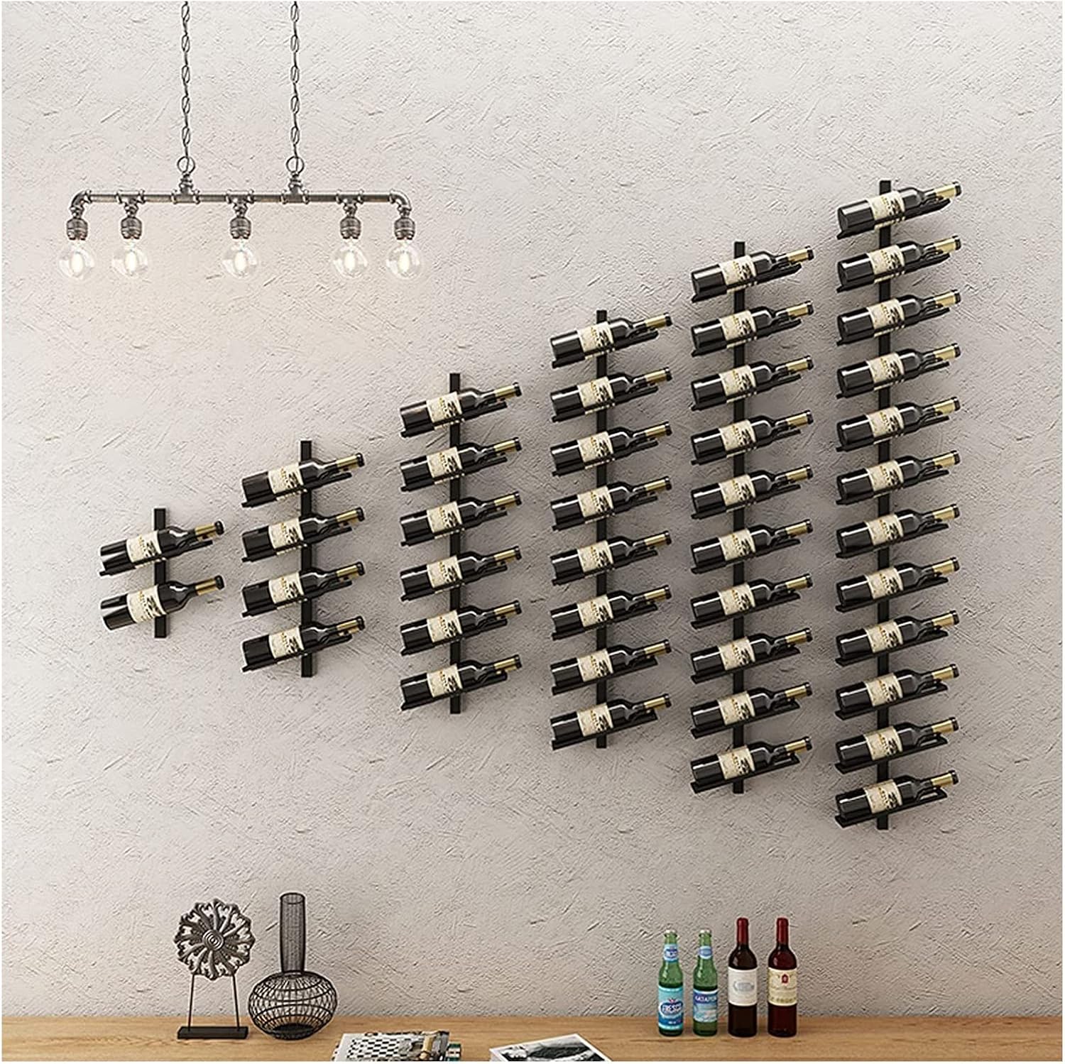 ALDEPO Wall-Mounted Wine Rack 6 Bottles Organizer