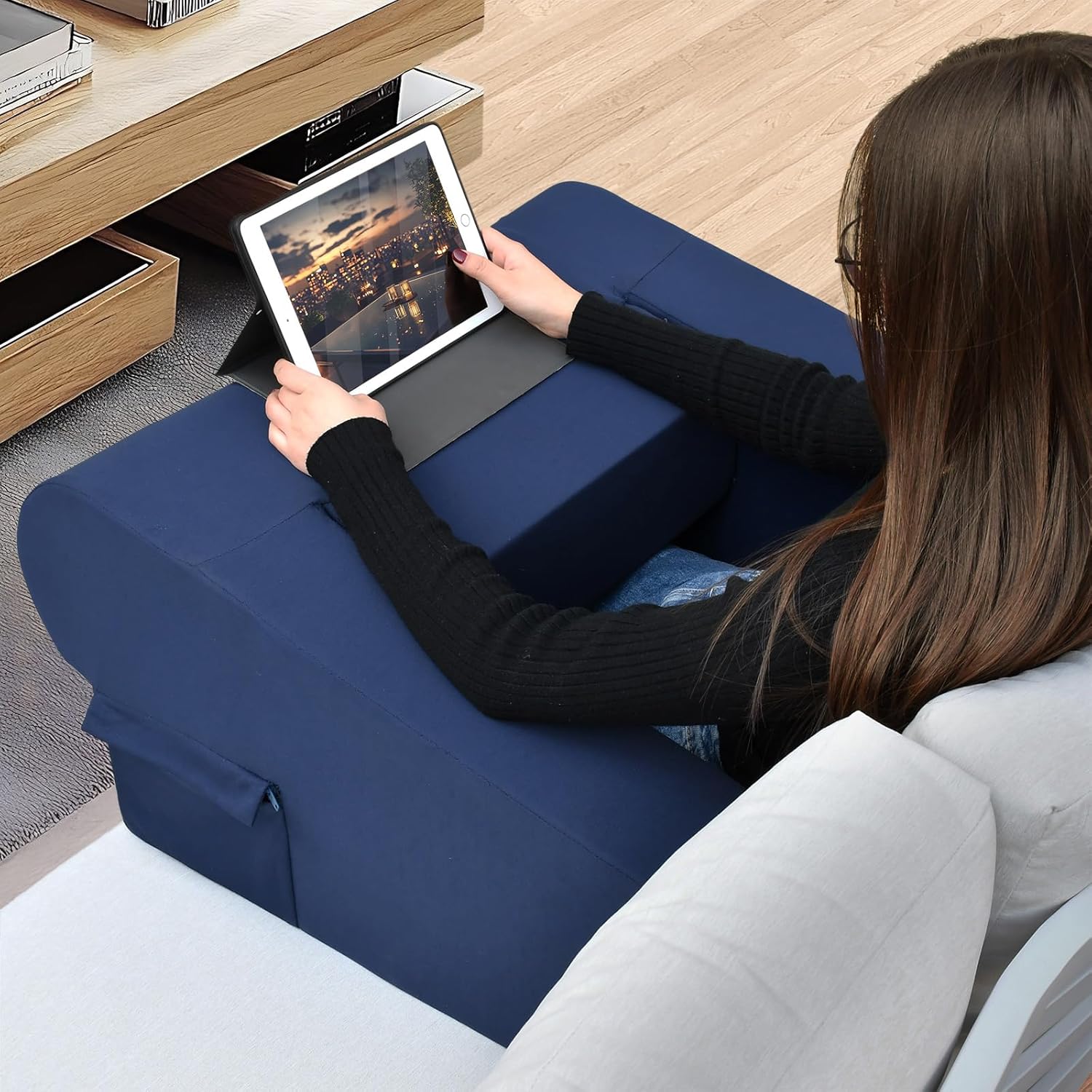 FUCIHOMA 2 in 1 Reading Pillow with Lap Desk