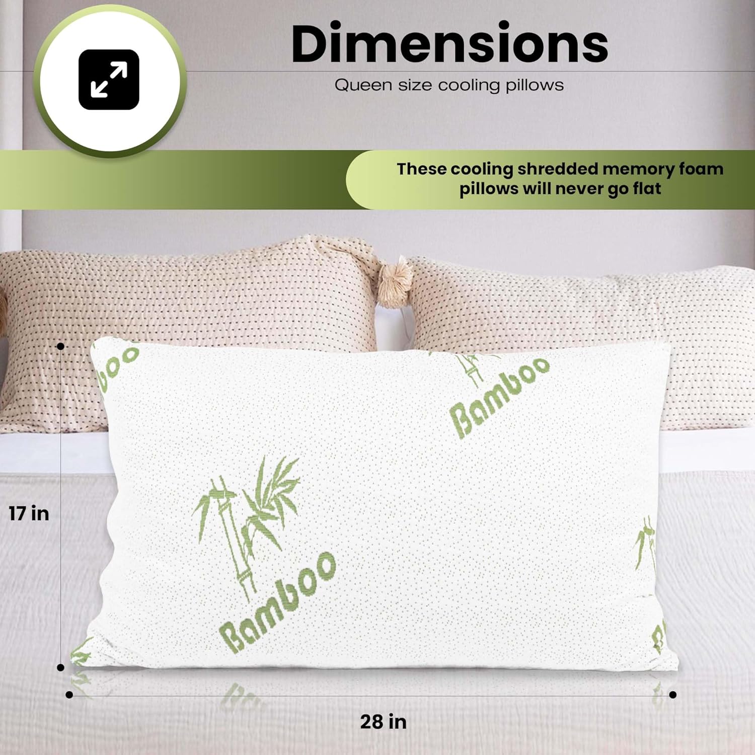 Tranquiluxe Adjustable Memory Foam Pillow with Cooling Design