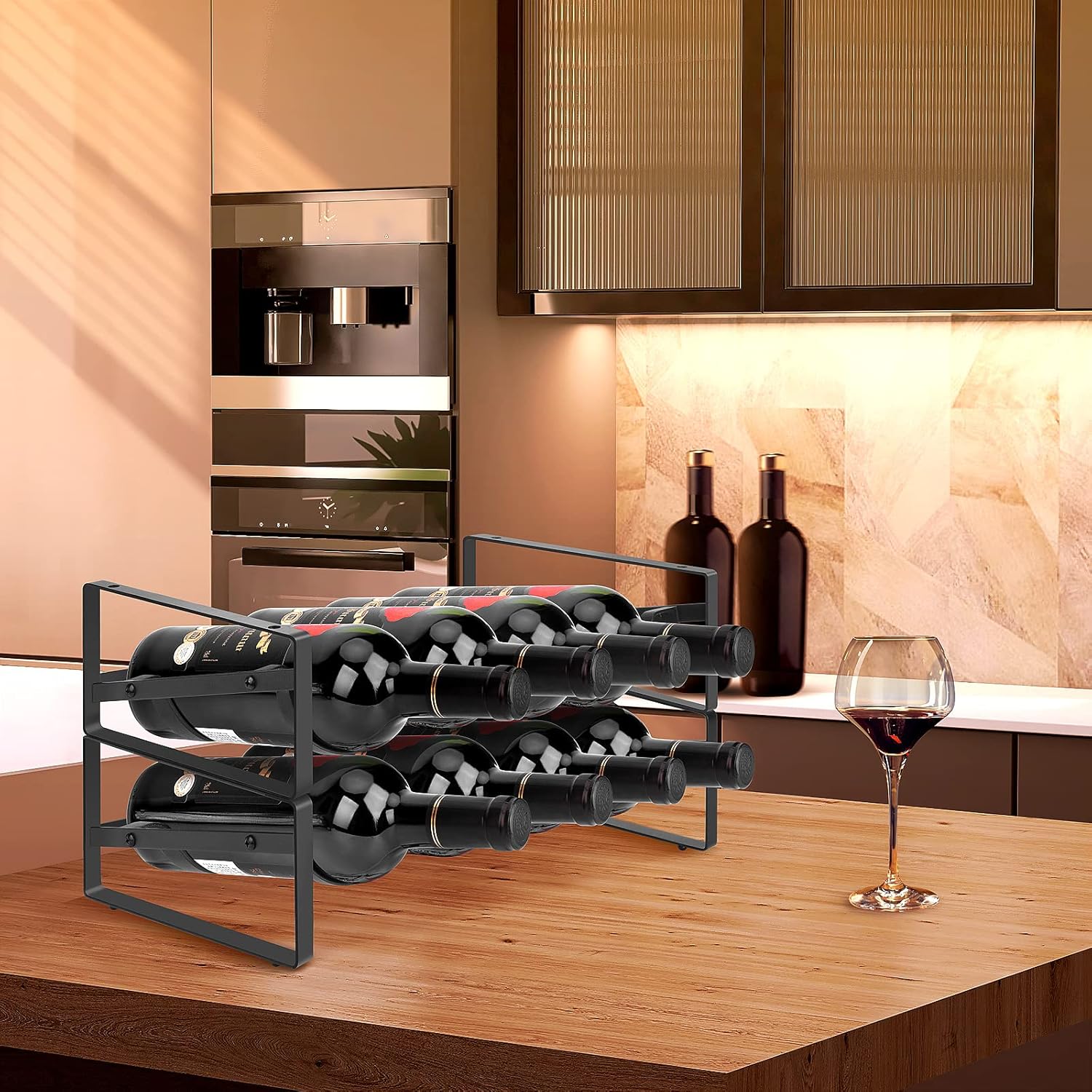 PAFISH 2 Tier Wine Rack for Kitchen Bar Pantry 1