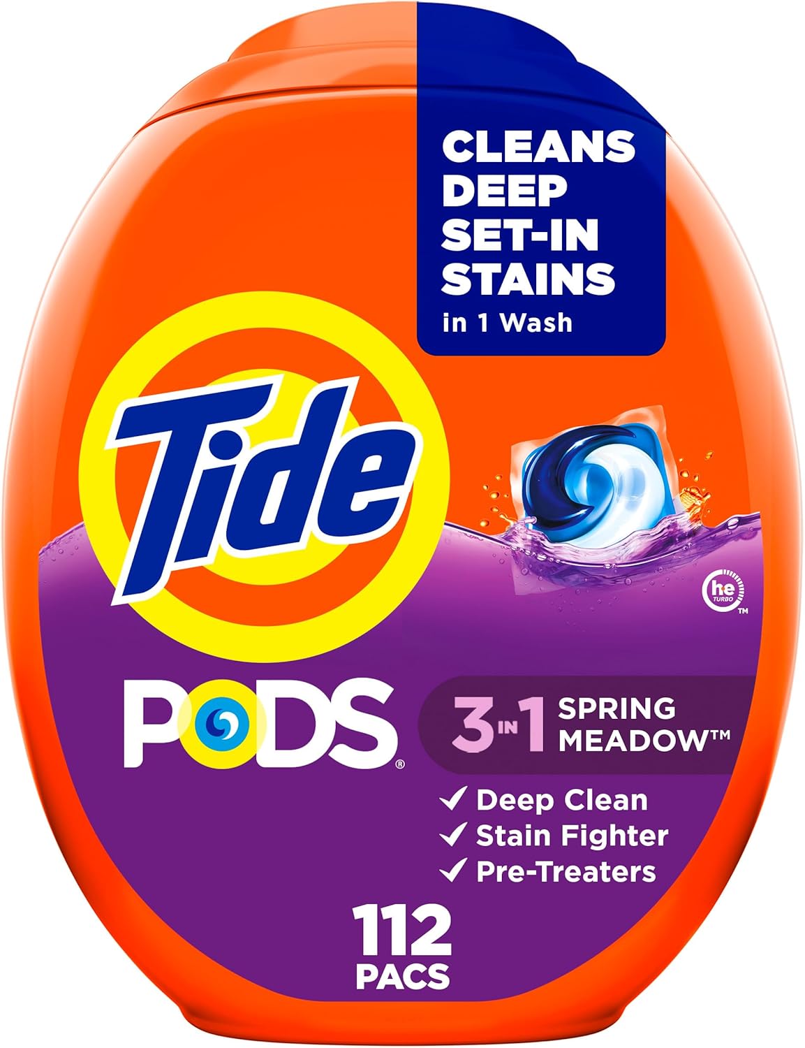 Tide PODS Laundry Detergent Pacs 112 Count HE Compatible