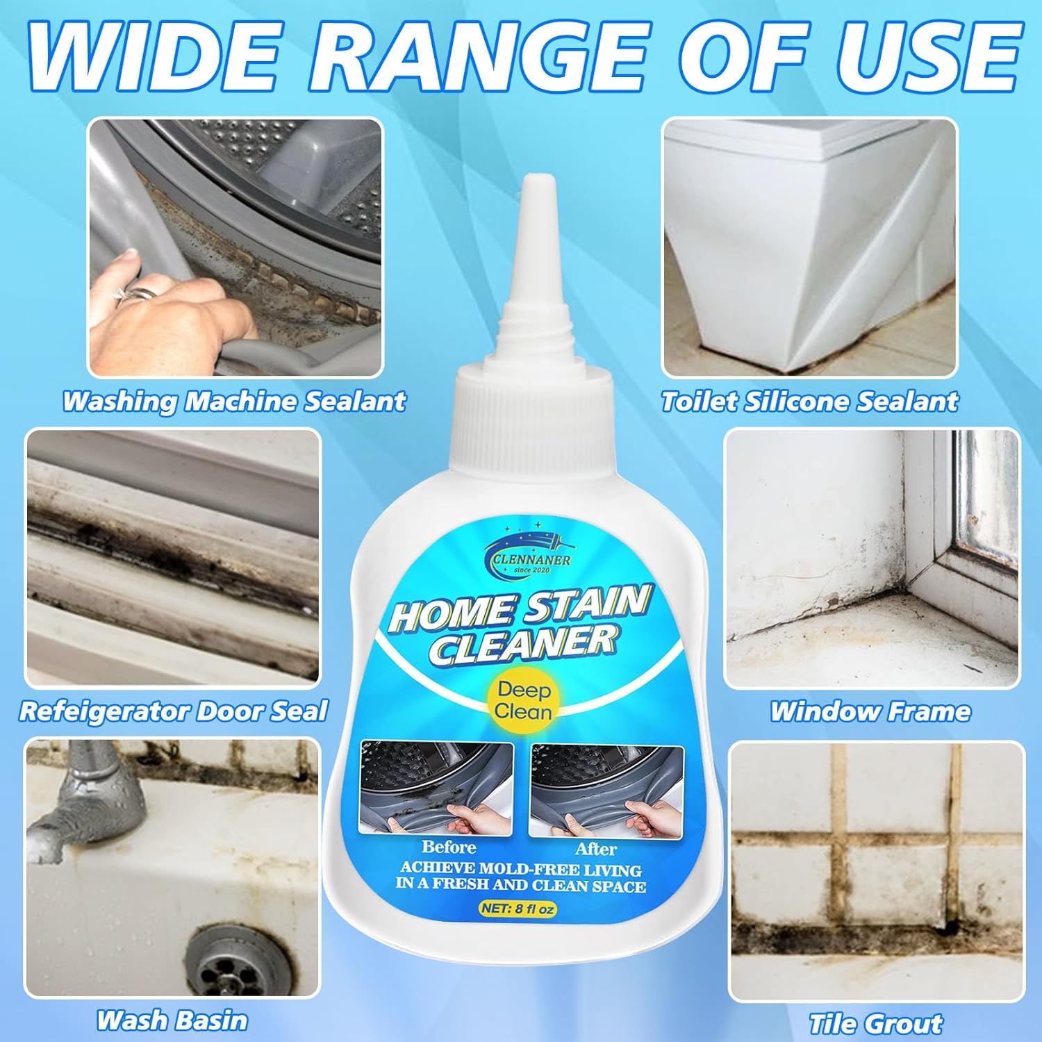 Clennaner Mold Stain Cleaner Gel 8 Fl Oz
