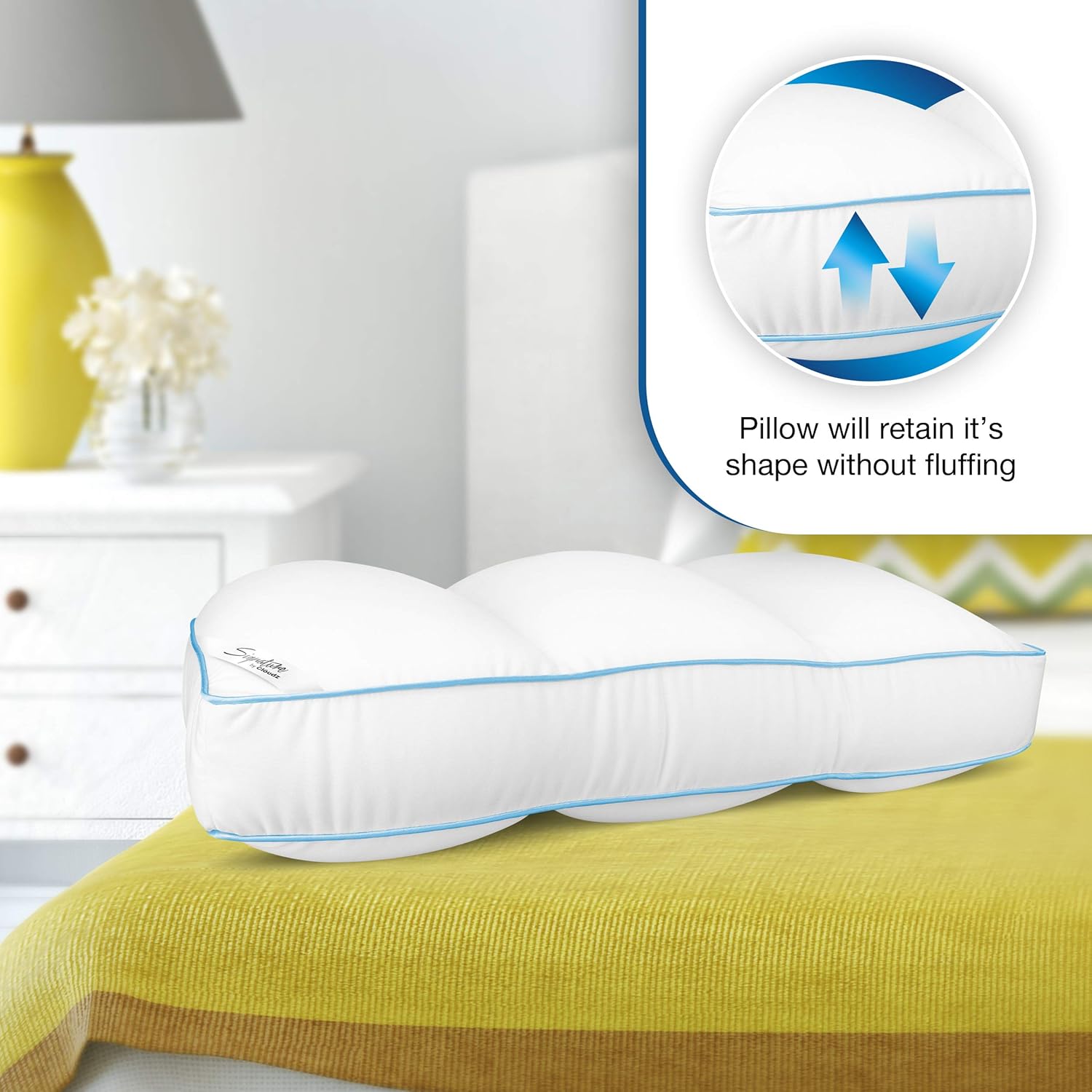 Cloudz Signature Stay Cool Ultra Soft Bed Pillow - White