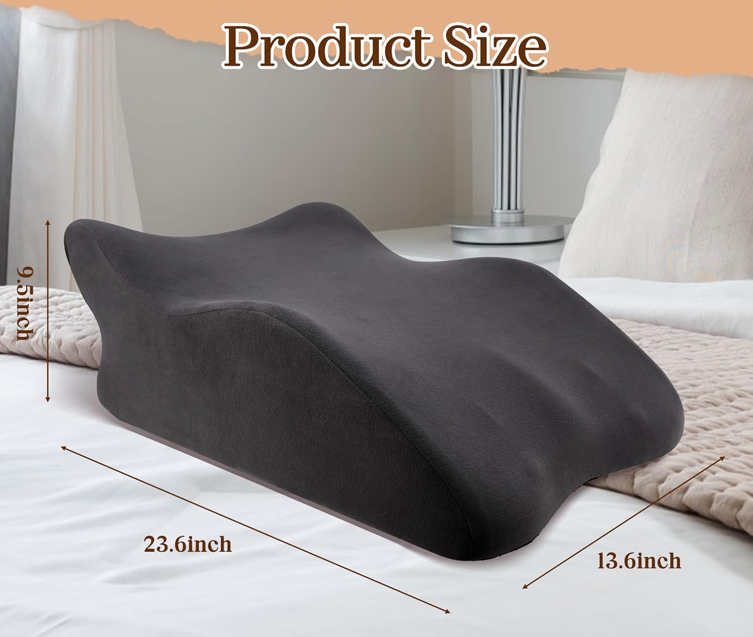 ZYODUOB Leg Pillow with Memory Foam and Washable Cover