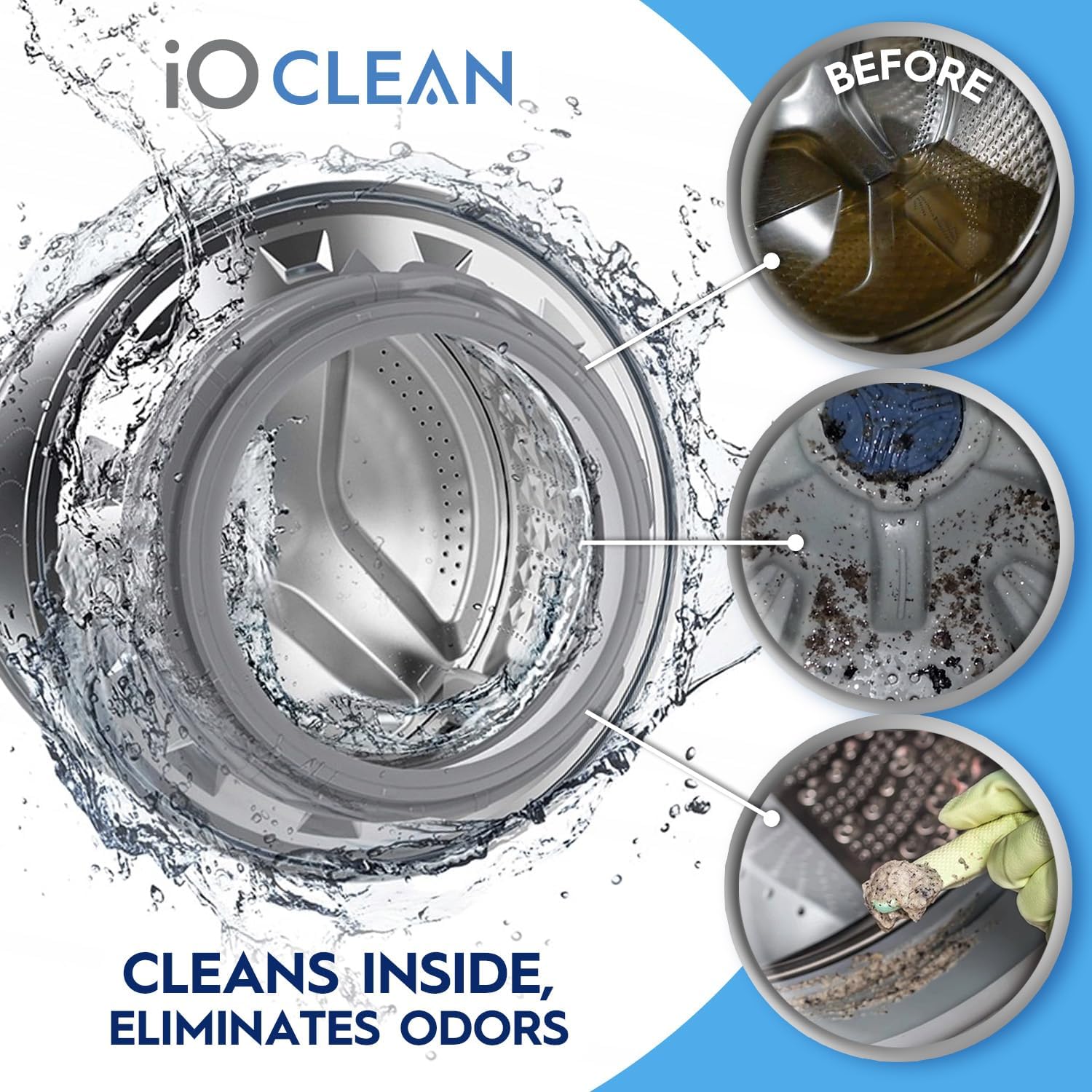 iO CLEAN Washing Machine Tablets 24 Pcs - Deep Clean and Descaler