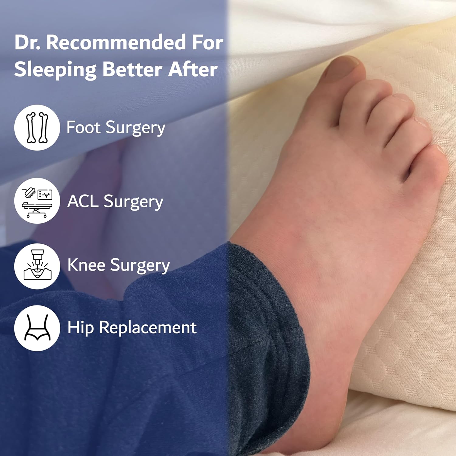 Triangle Foot Pillow for Back Pain Relief