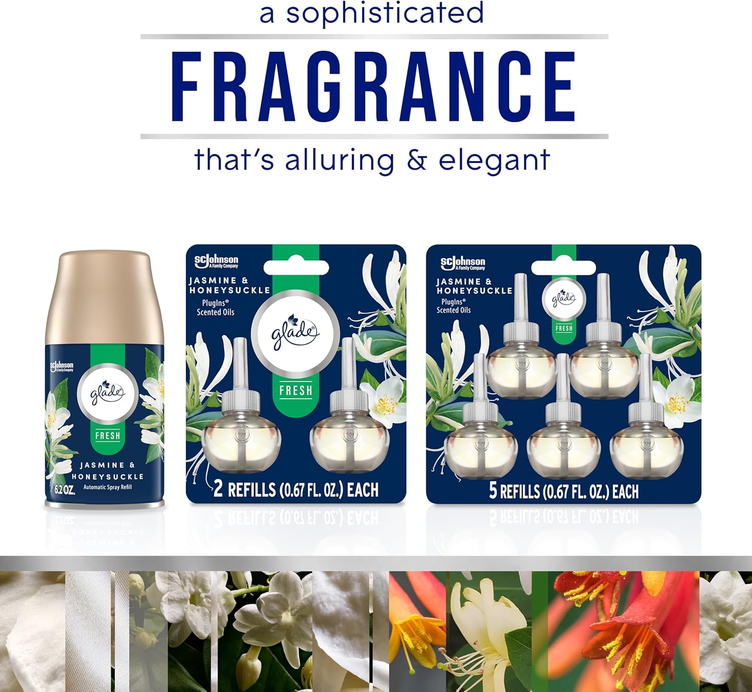Glade PlugIns Refills Jasmine Honeysuckle 5 Count 1