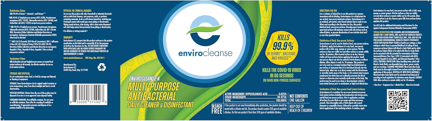 Envirocleanse-A Liquid Disinfectant 1 Gallon 1