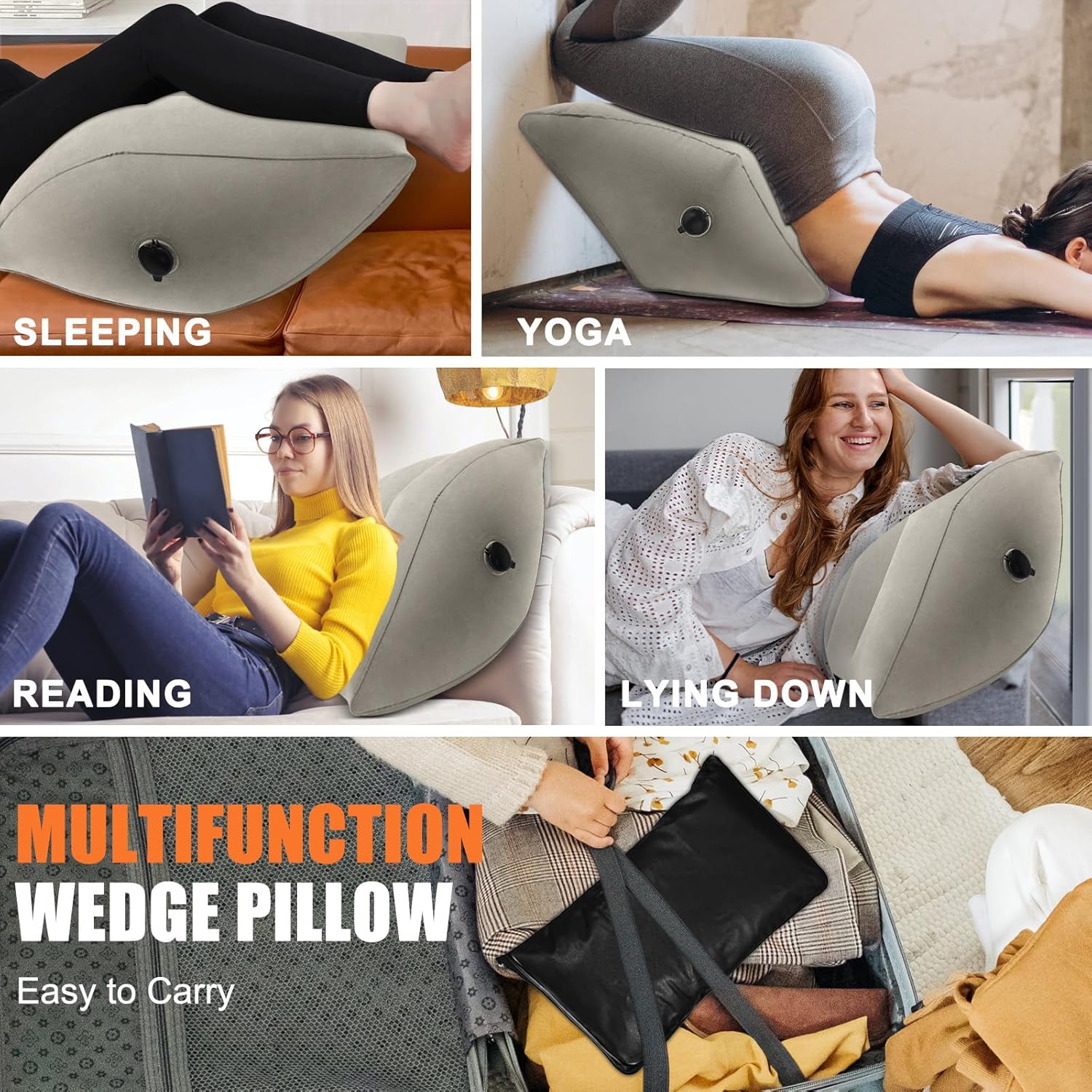 PNEUICALLY Inflatable Leg Elevation Pillow for Swelling and Back Pain Relief 1