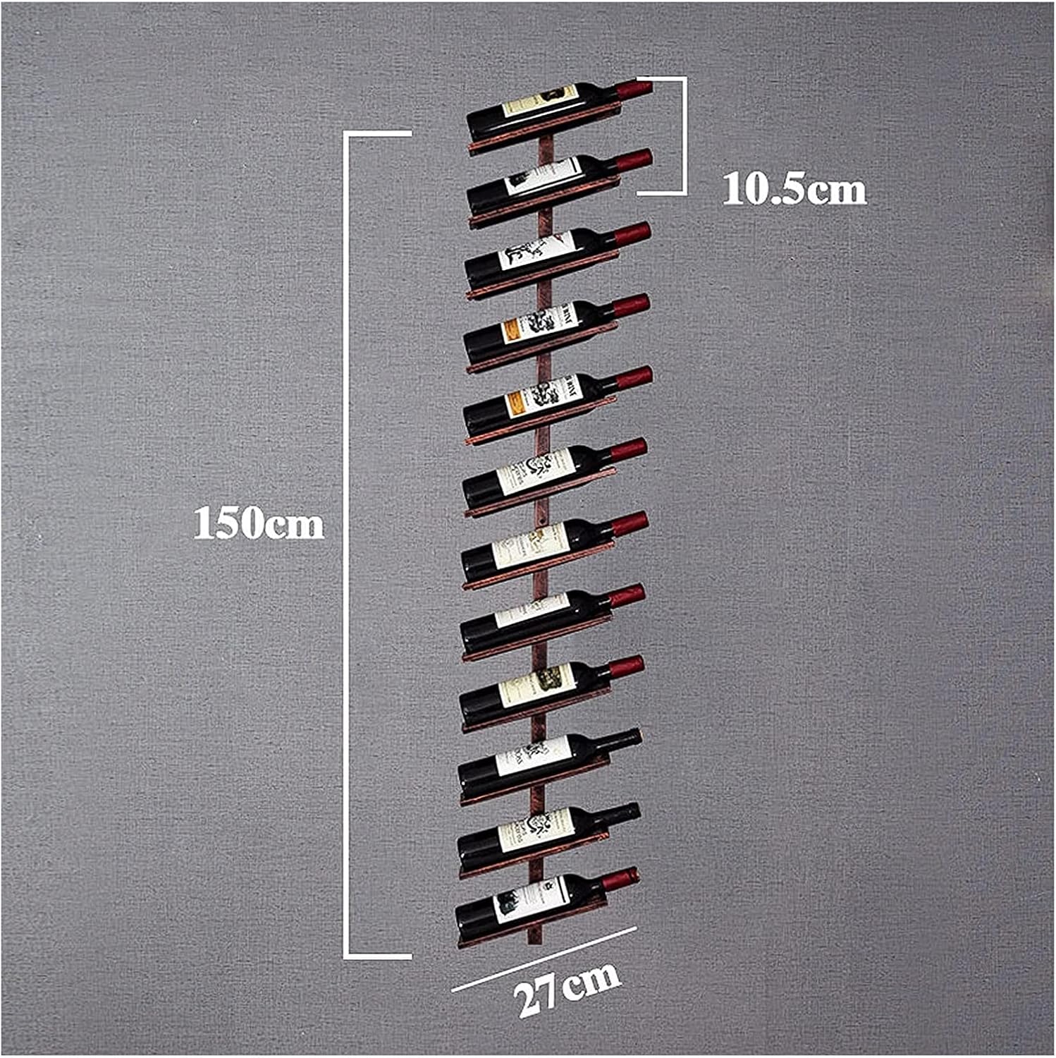 ALDEPO Wall-Mounted Wine Rack 12 Bottles Bronze
