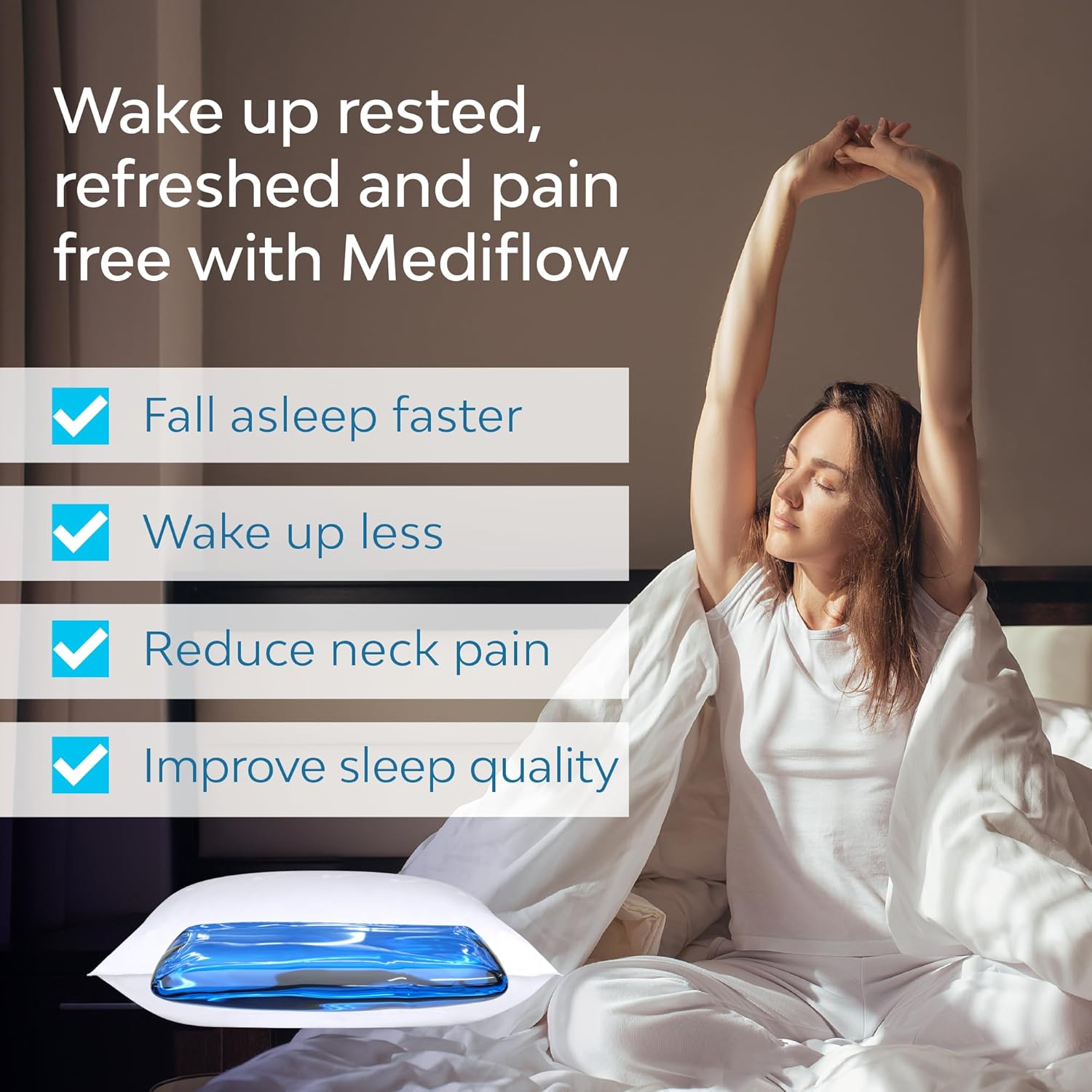 Mediflow Water Pillow with Cotton Protector Set