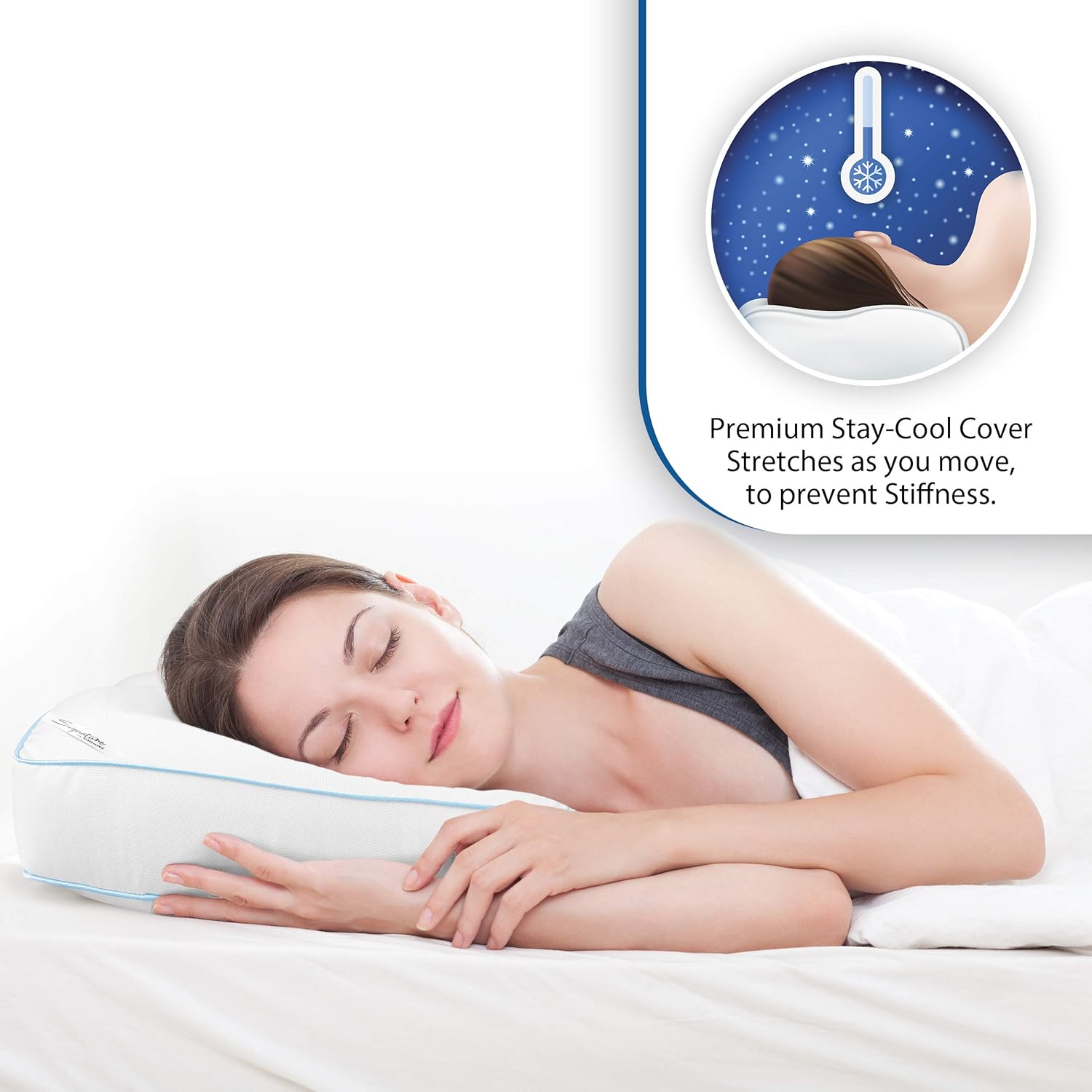 Cloudz Signature Stay Cool Ultra Soft Bed Pillow - White