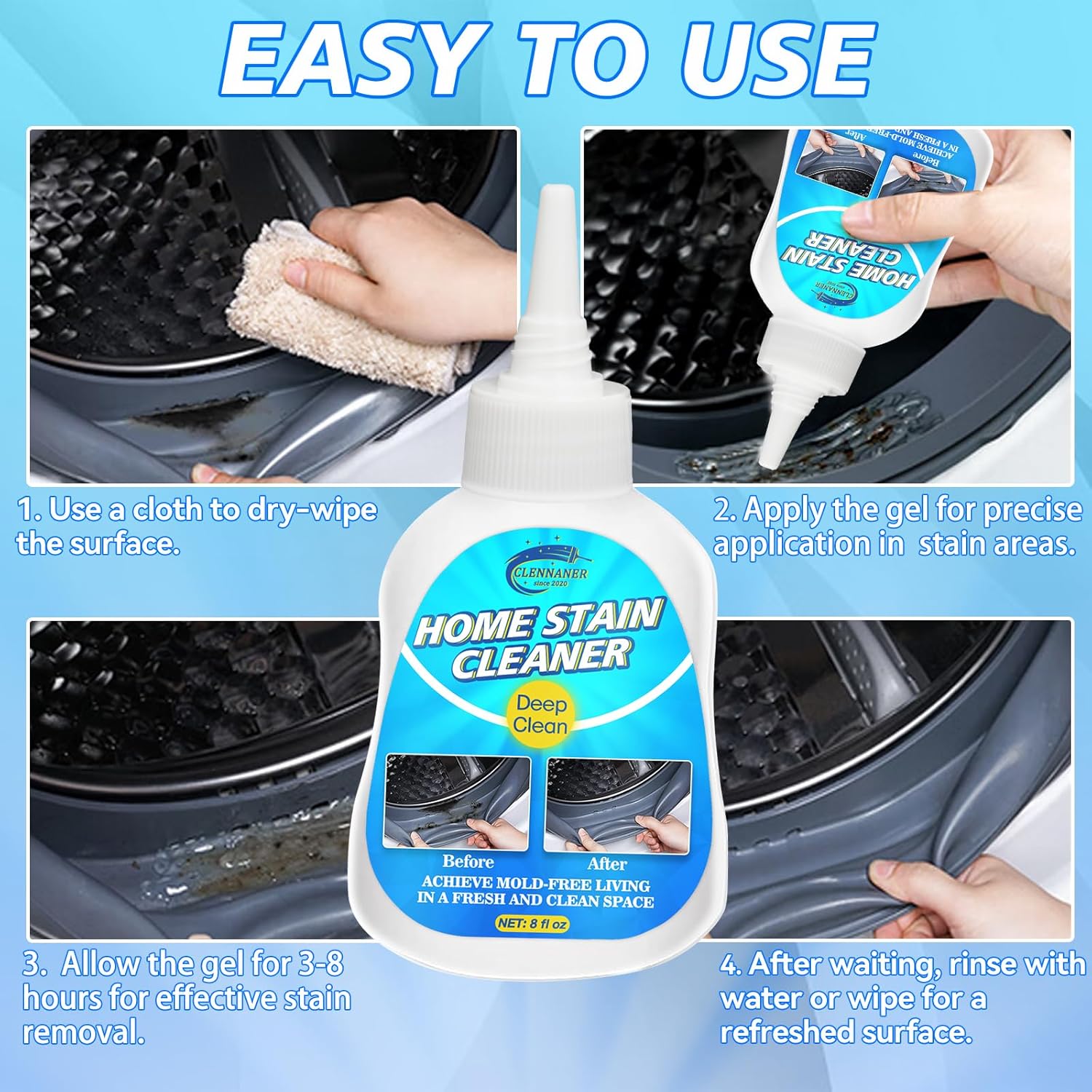 Clennaner Mold Stain Cleaner Gel 8 Fl Oz