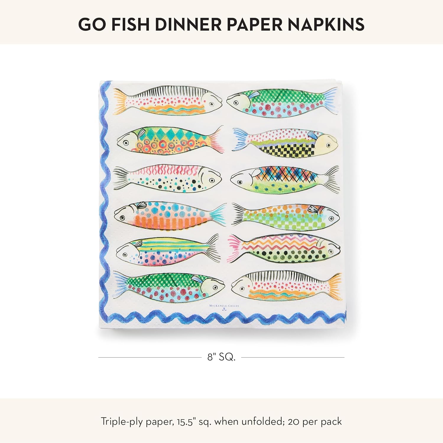 MACKENZIE-CHILDS Go Fish Dinner Napkins