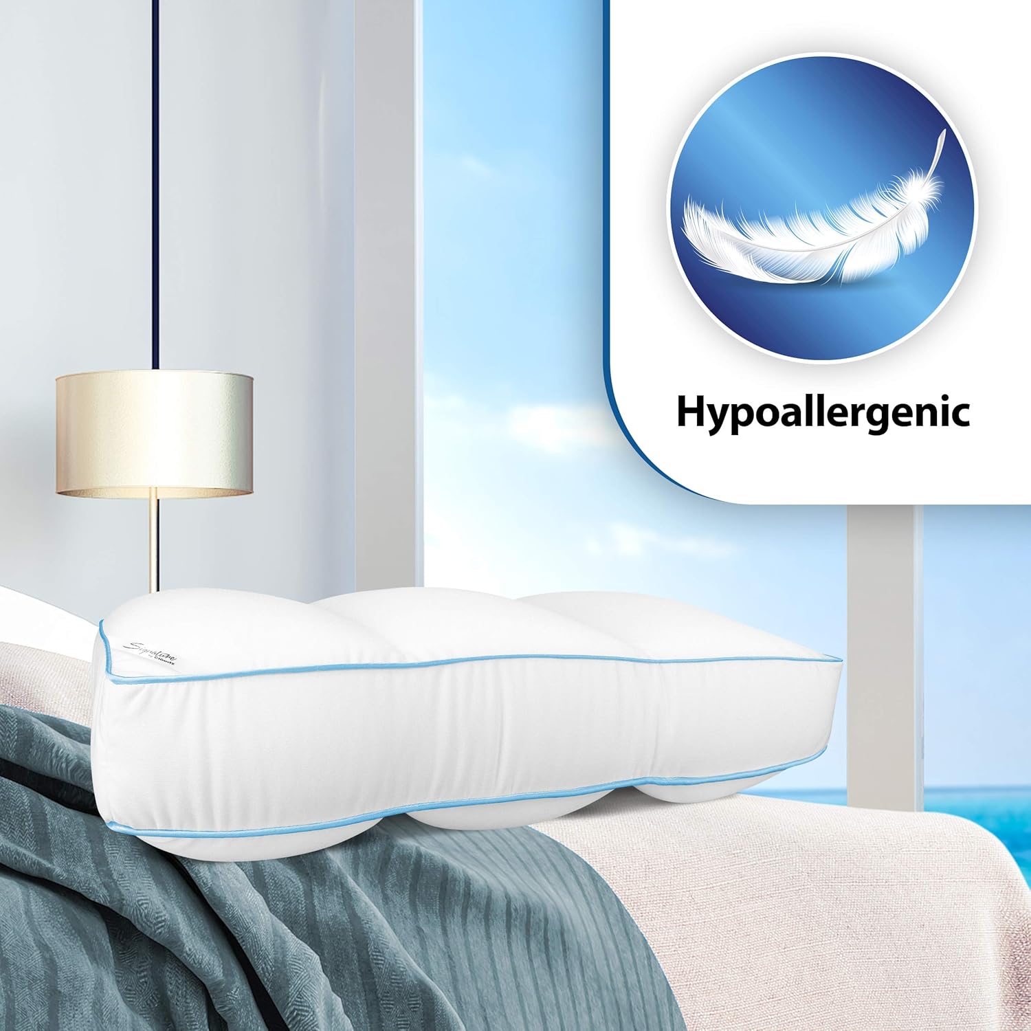 Cloudz Signature Stay Cool Ultra Soft Bed Pillow - White