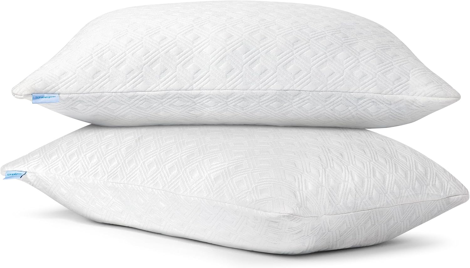 2 Pack King Size Rayon Bamboo Pillows with Memory Foam