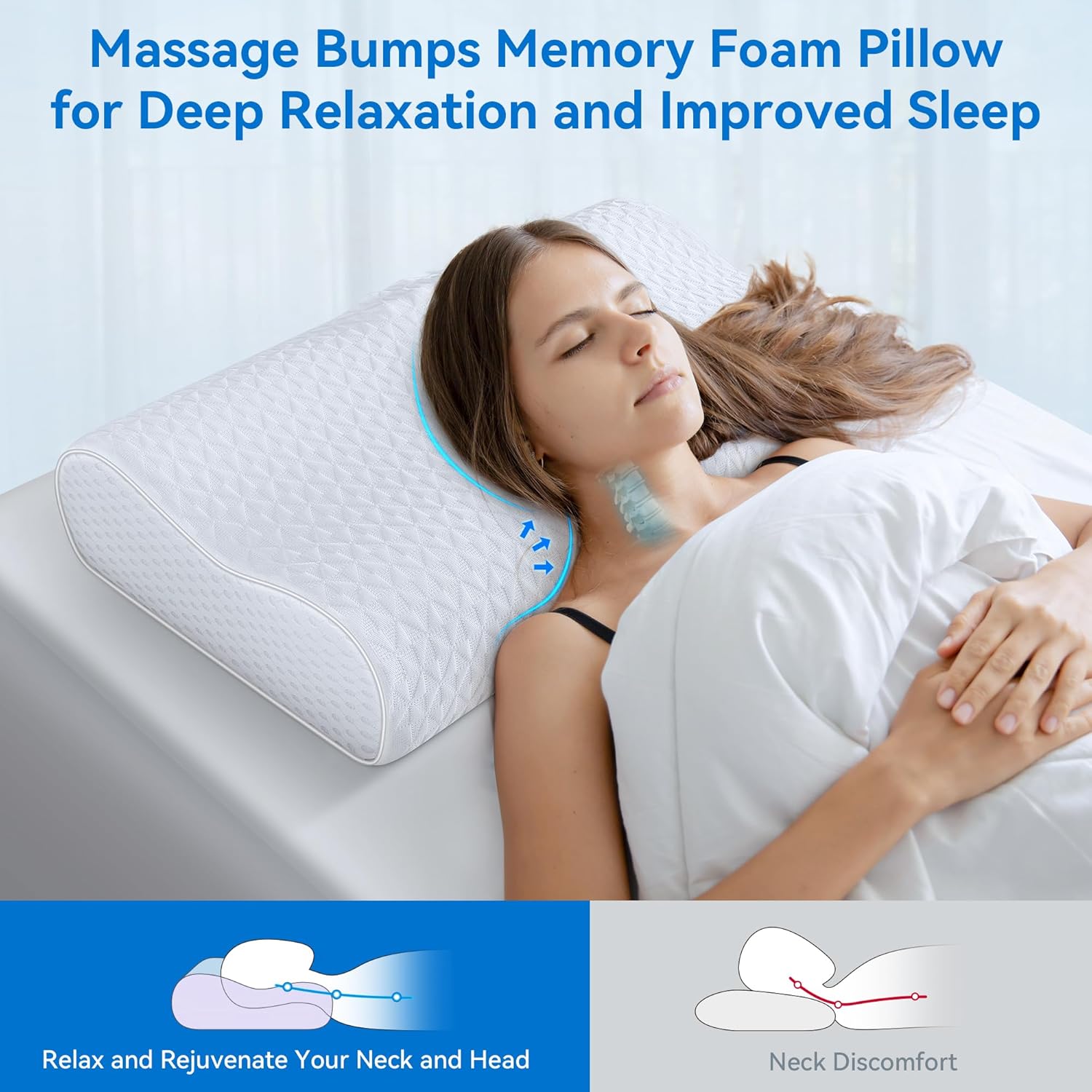 Zibroges Sandwich Cervical Pillow Queen Size