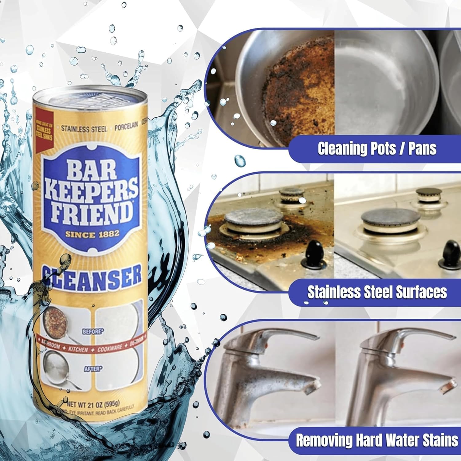 Bar Keeper Friend Powder Cleaner 2 Pack 21 Oz 1