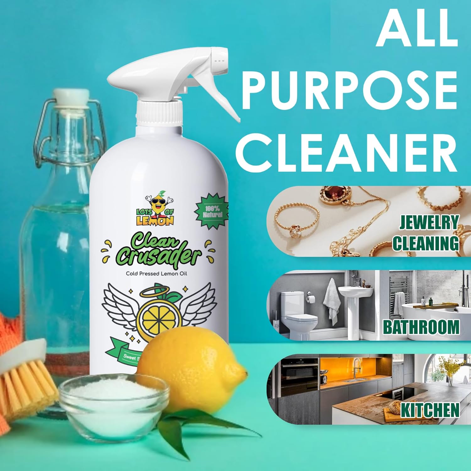 Clean Crusader 24 oz Natural Lemon Oil Cleaner