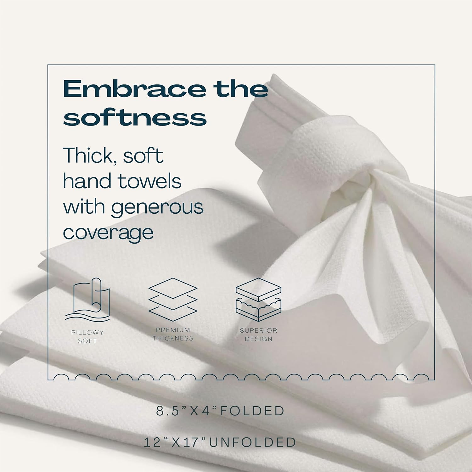 LINTEXT 100-Pack 12x17 Disposable Guest Towels