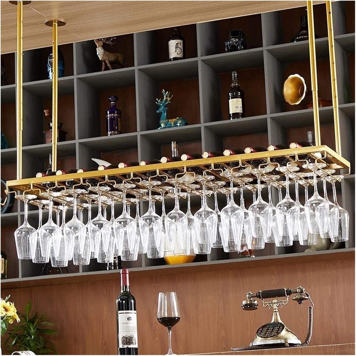 ALDEPO Bronze Wall-Mounted Wine Rack