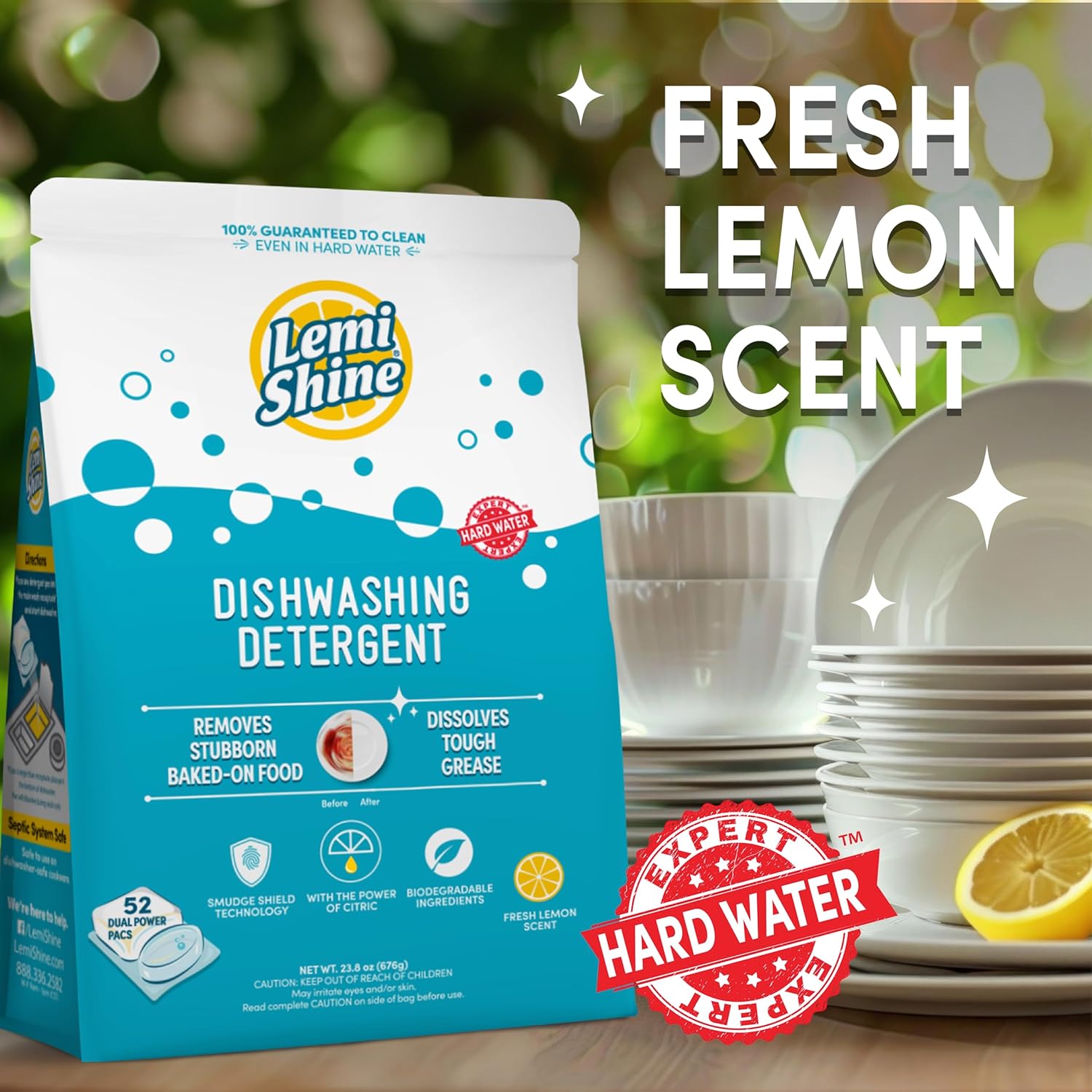 Lemi Shine Dishwasher Pods 52 Count Eco Friendly