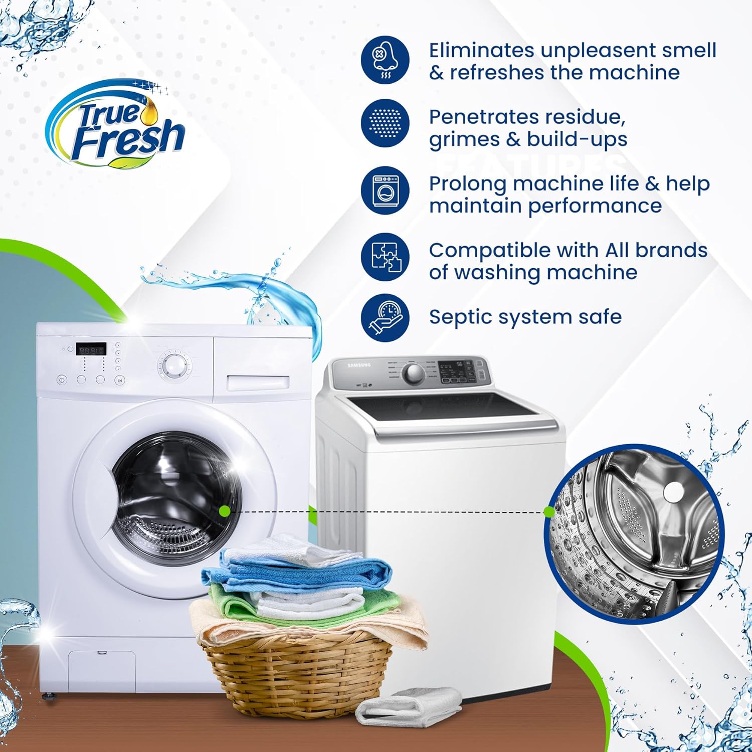 True Fresh Washing Machine Cleaner Tablets 25-Pack