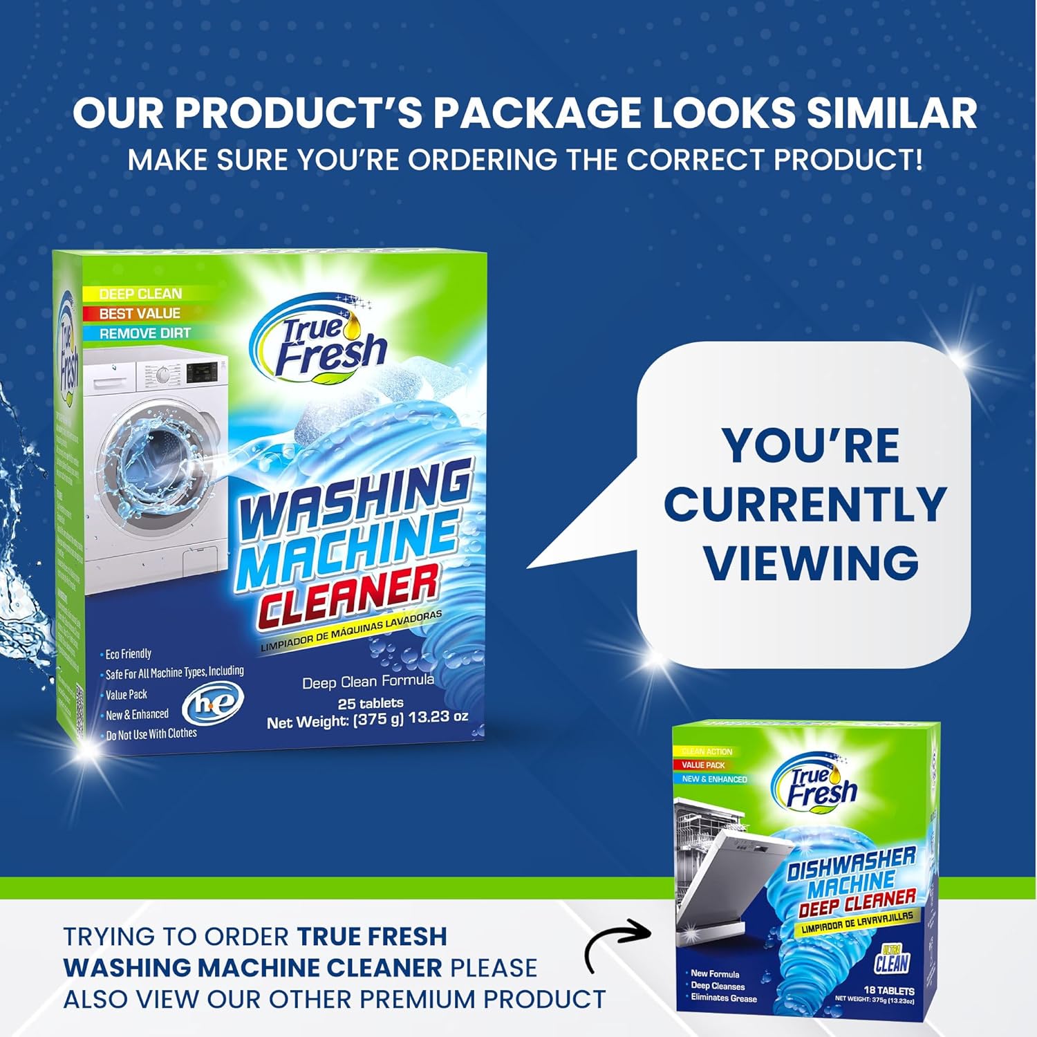 True Fresh Washing Machine Cleaner Tablets 25-Pack