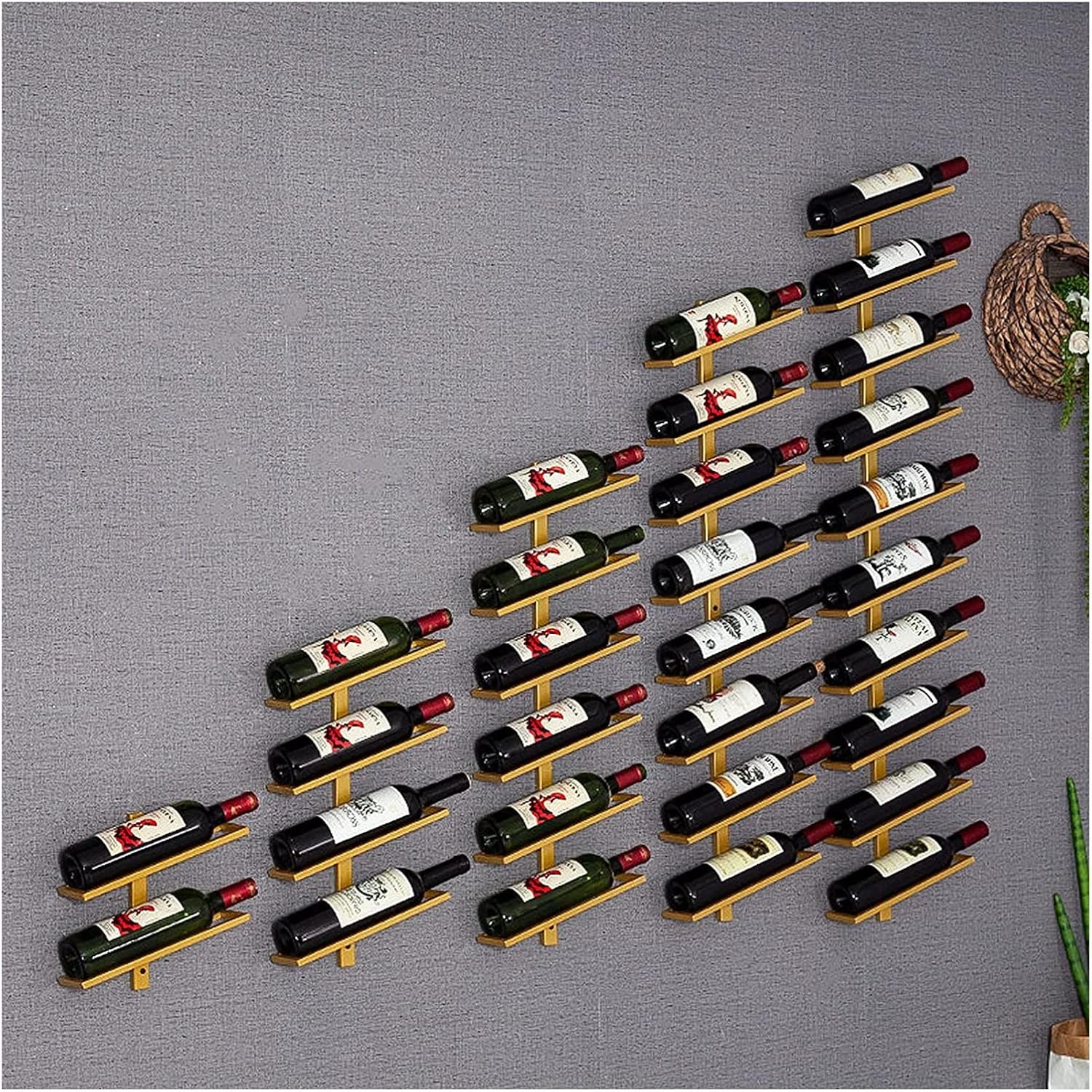 ALDEPO Wall-Mounted Wine Rack - 12 Bottles Storage