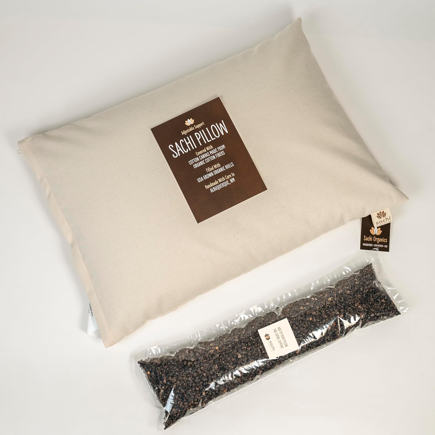 Sachi Organics Buckwheat Pillow Traditional Size