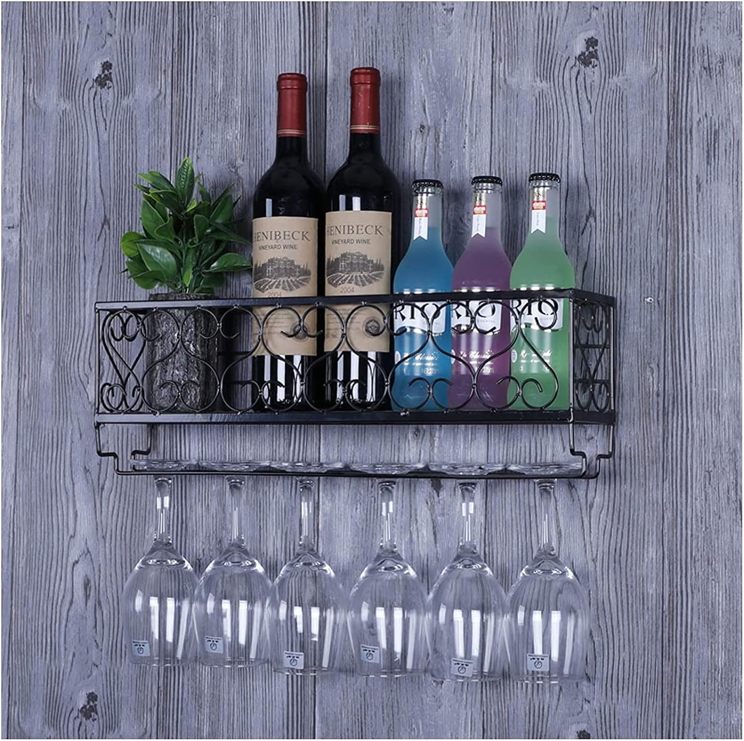 ALDEPO Wall-Mounted Wine Rack with Classic Design
