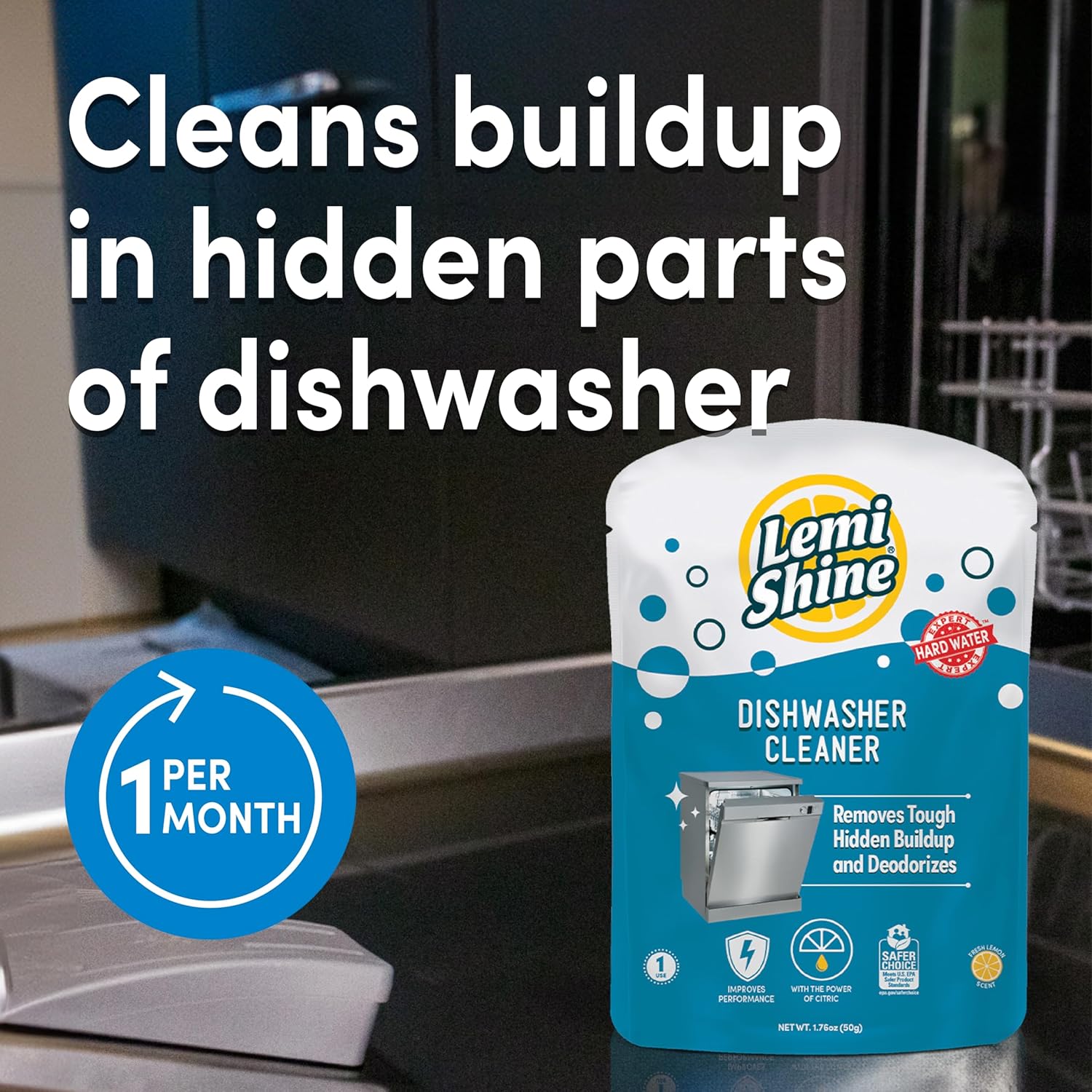 Lemi Shine Natural Dishwasher Cleaner with Lemon Scent 1