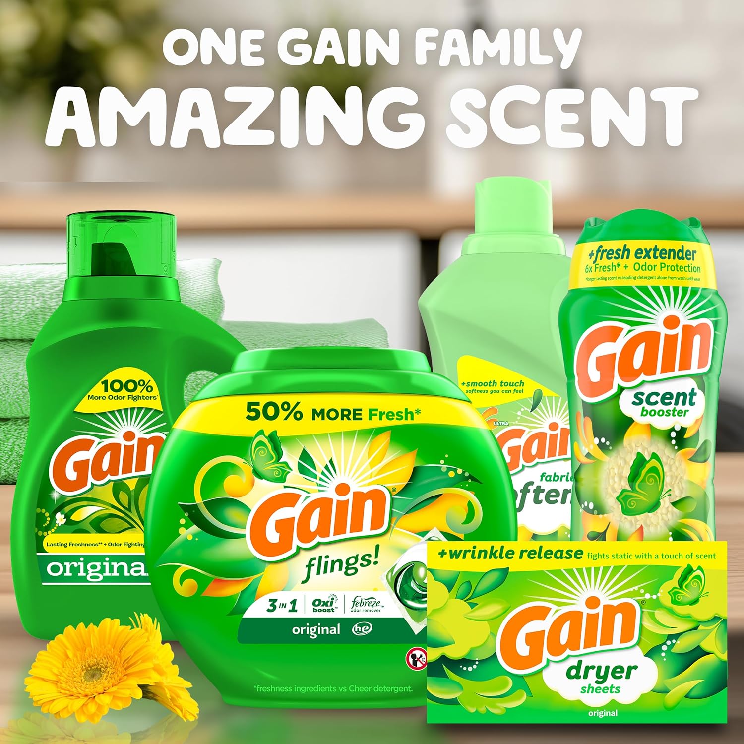 Gain Fabric Softener Original Scent 140 Fl Oz