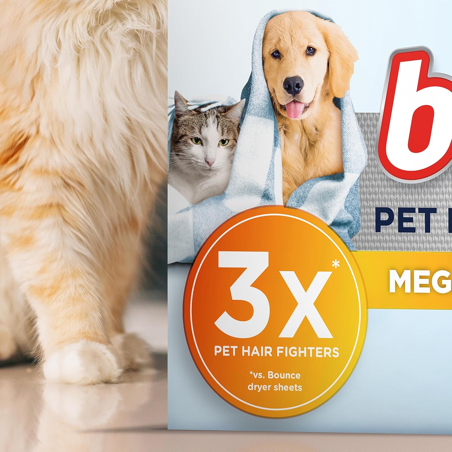 Bounce Pet Hair and Lint Guard Mega Dryer Sheets 130 Count