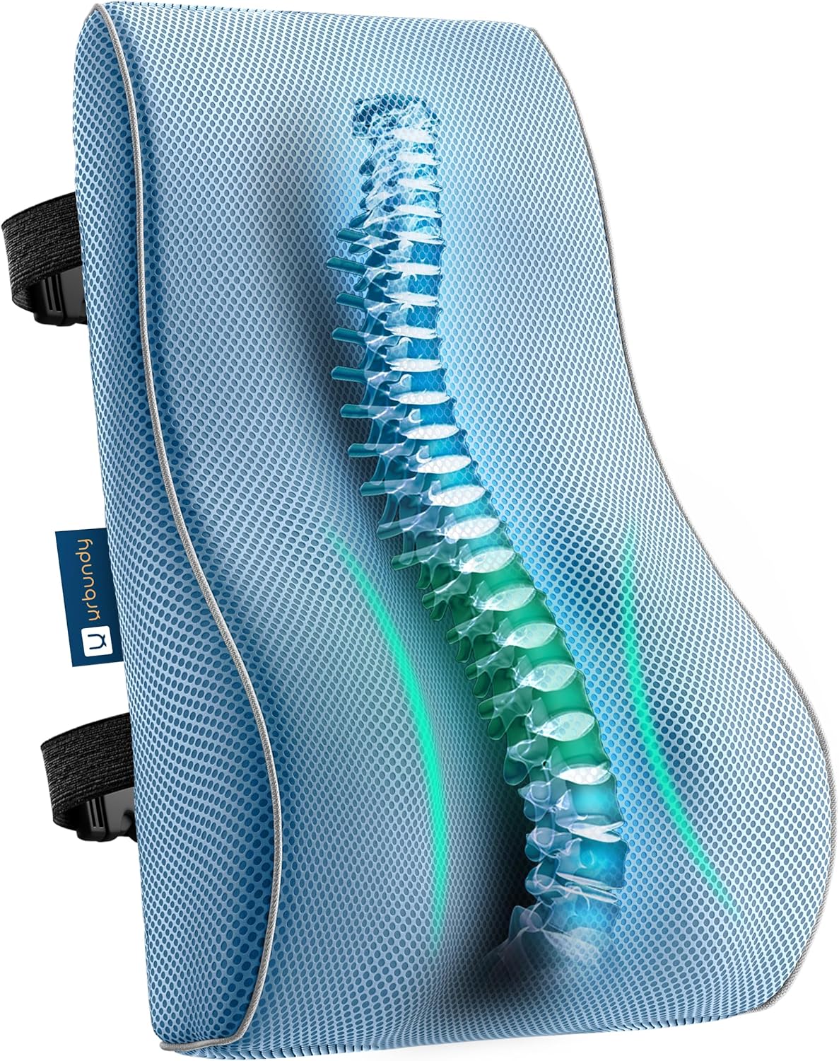 Bekweim Lumbar Support Pillow for Office Chair with Strap 1