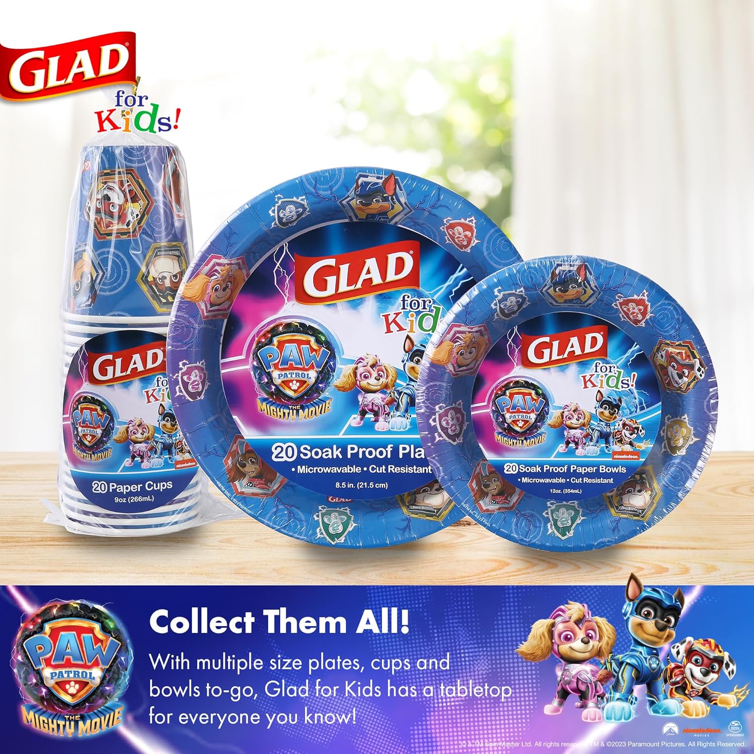 Glad for Kids PAW Patrol Paper Plates 20 Count