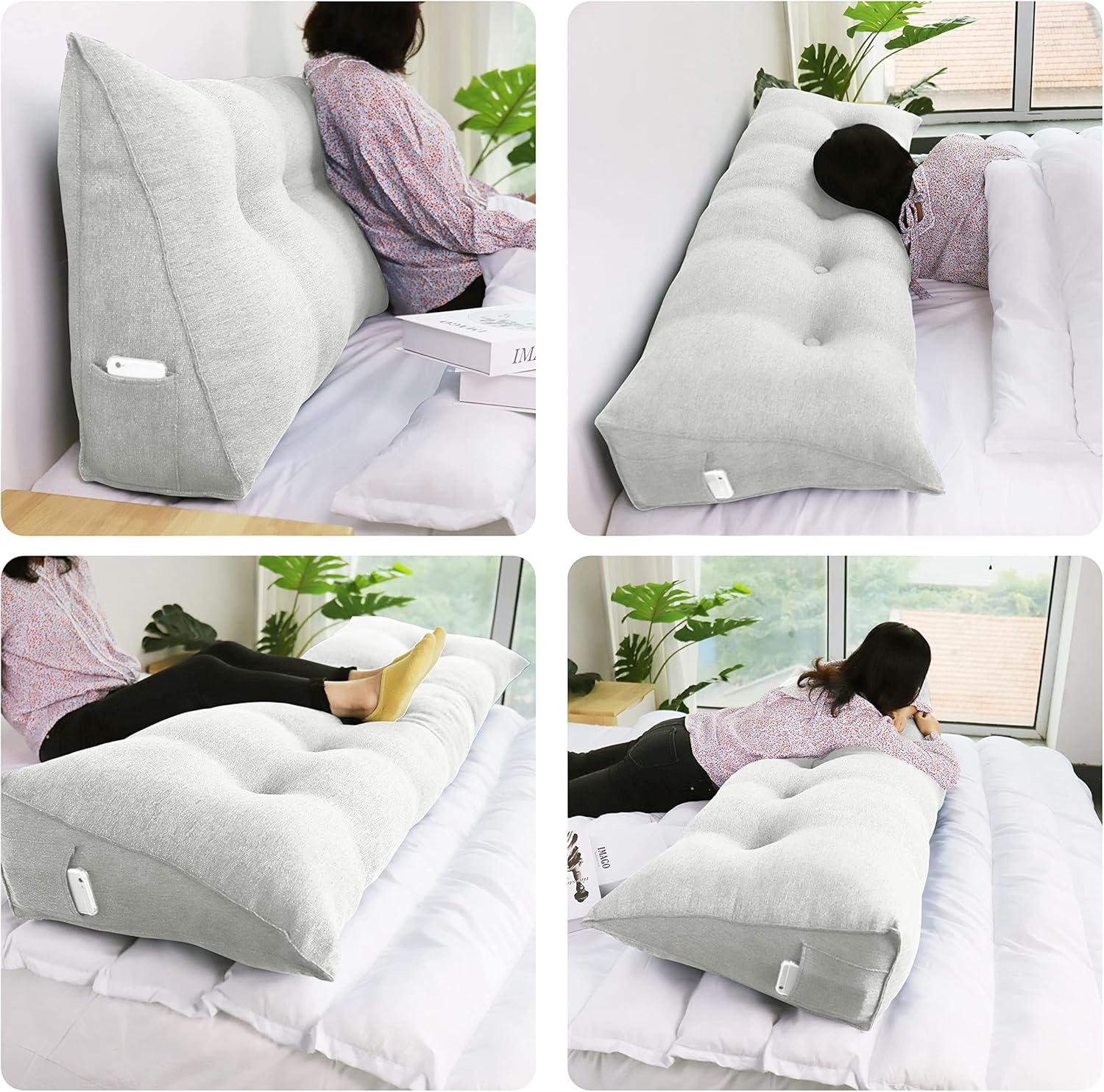 Homecozy Wedge Pillow for Bed Reading Back Support