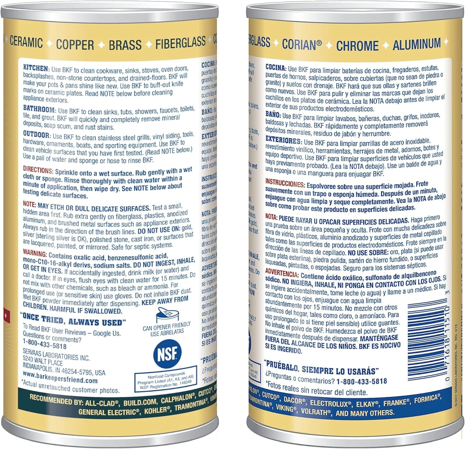 Bar Keeper Friend Powder Cleaner 2 Pack 21 Oz 1