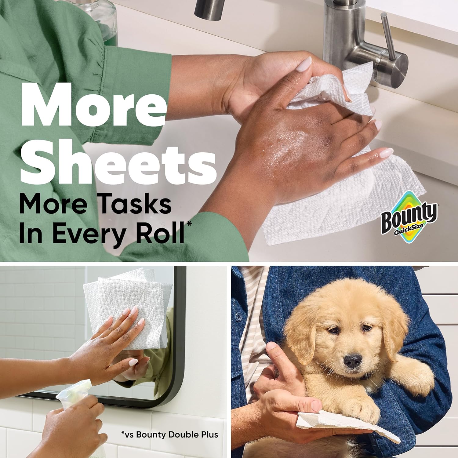 Bounty Quick-Size Paper Towels 8 Family Triple Rolls