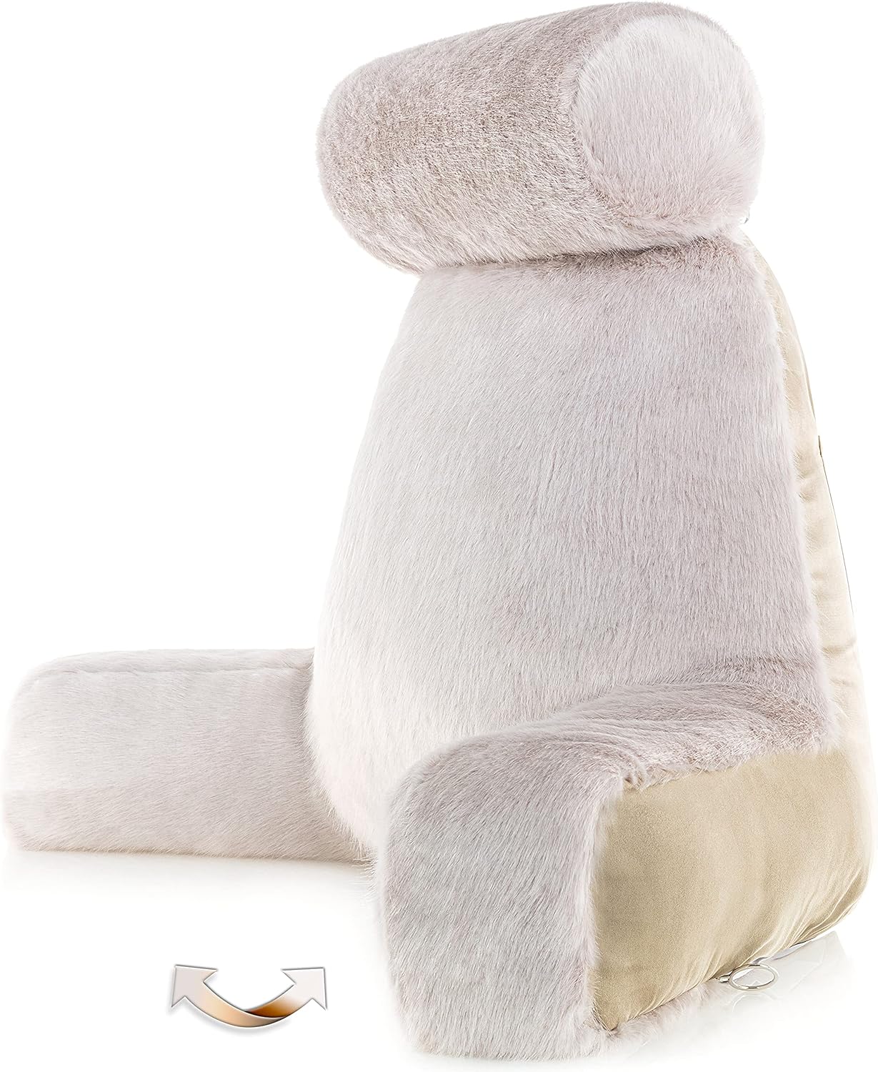Husband Pillow XXL Reversible Faux Fur Reading Pillow